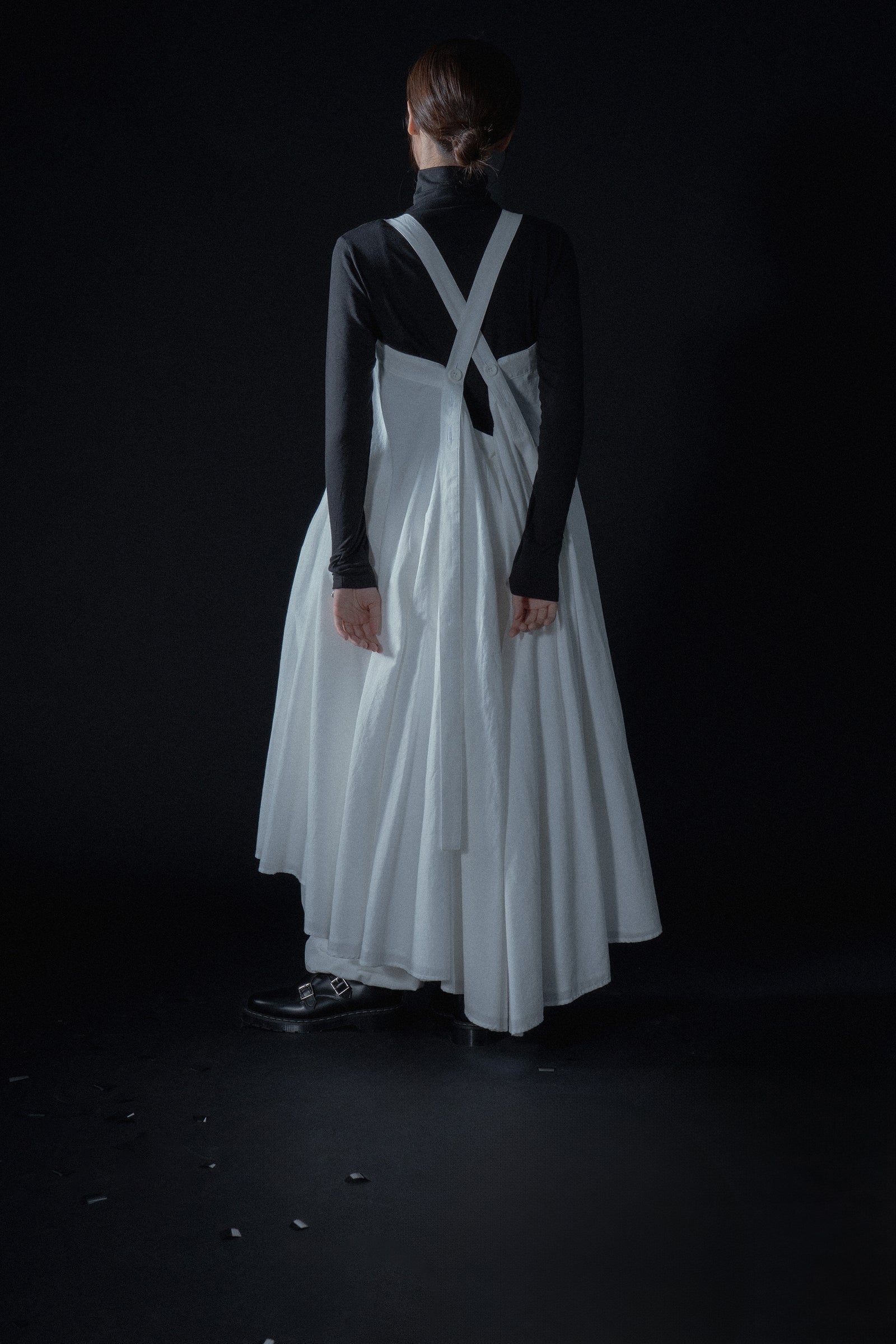 The Suspender Dress - White