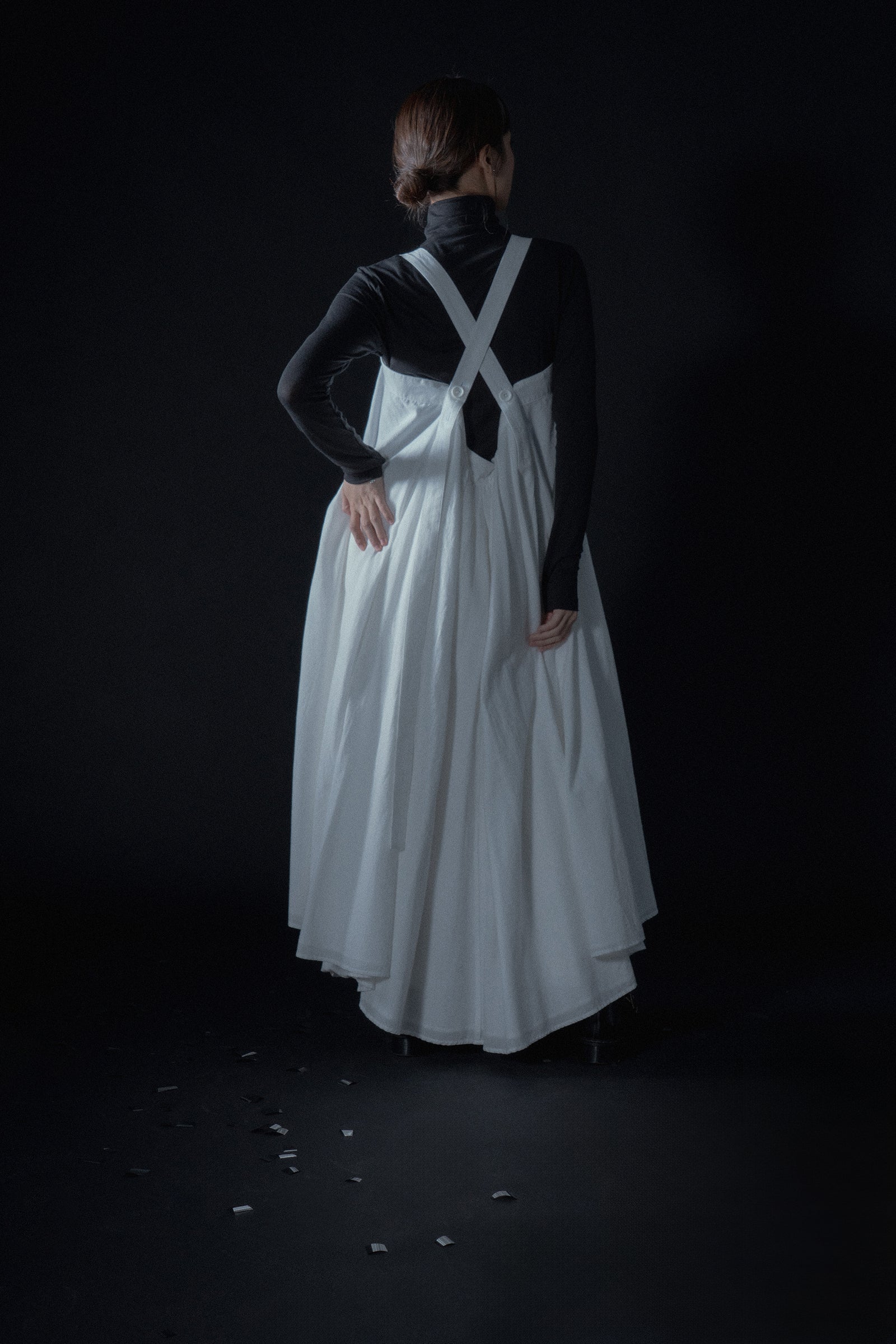 The Suspender Dress - White