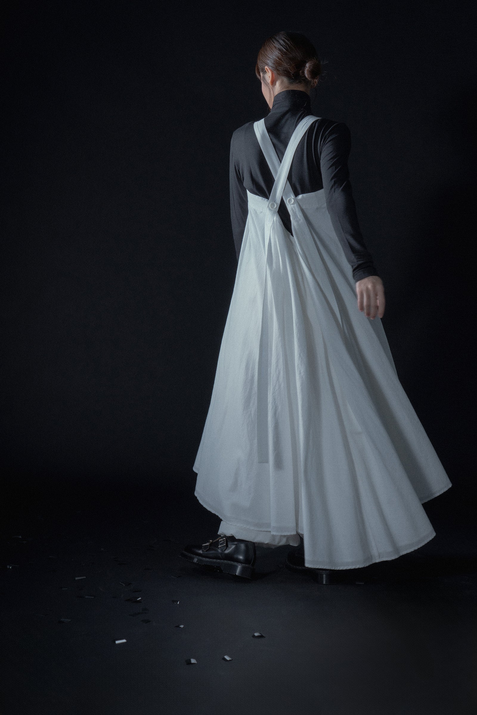 The Suspender Dress - White