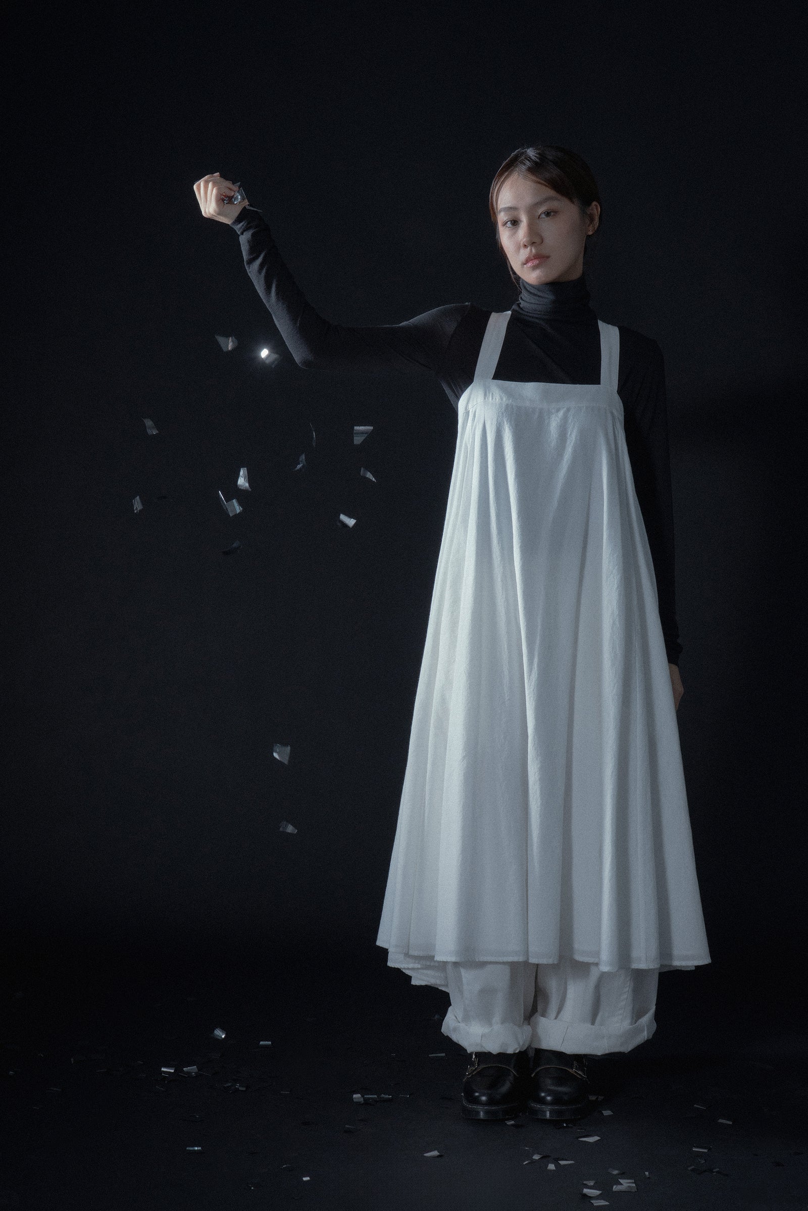 The Suspender Dress - White