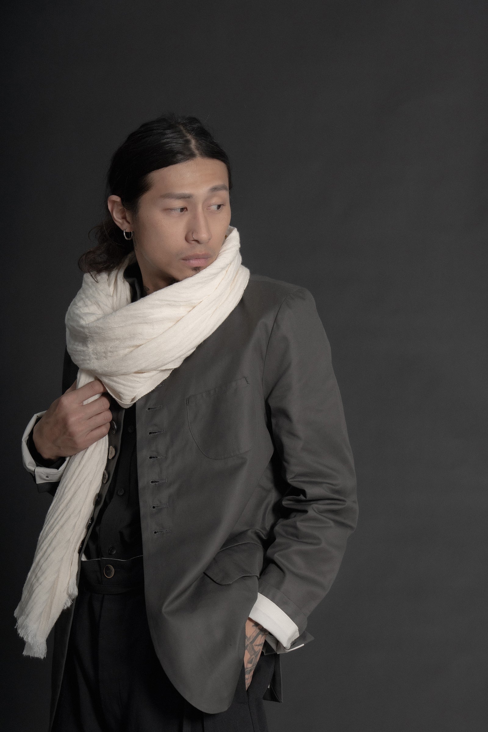 The Baby Cotton Scarf - Ecru