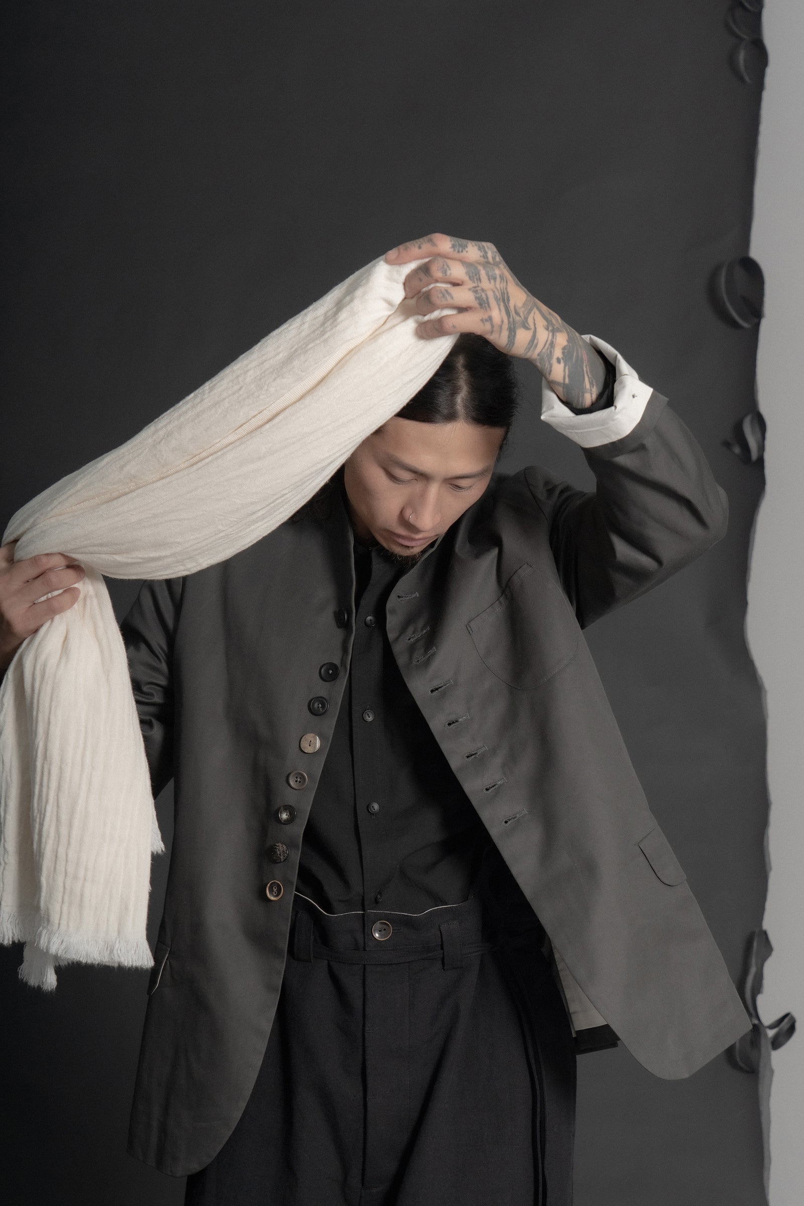 The Baby Cotton Scarf - Ecru