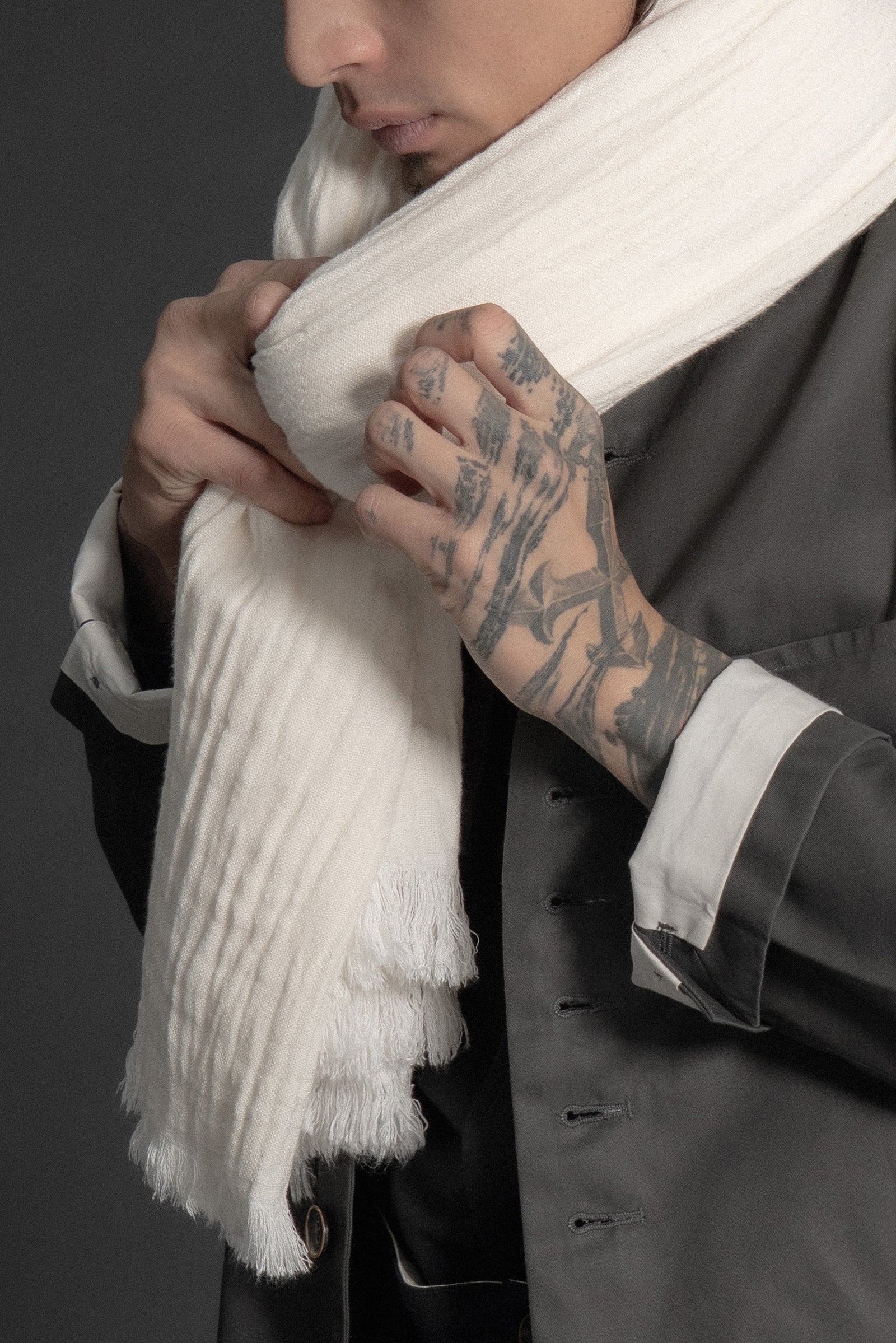 The Baby Cotton Scarf - Ecru