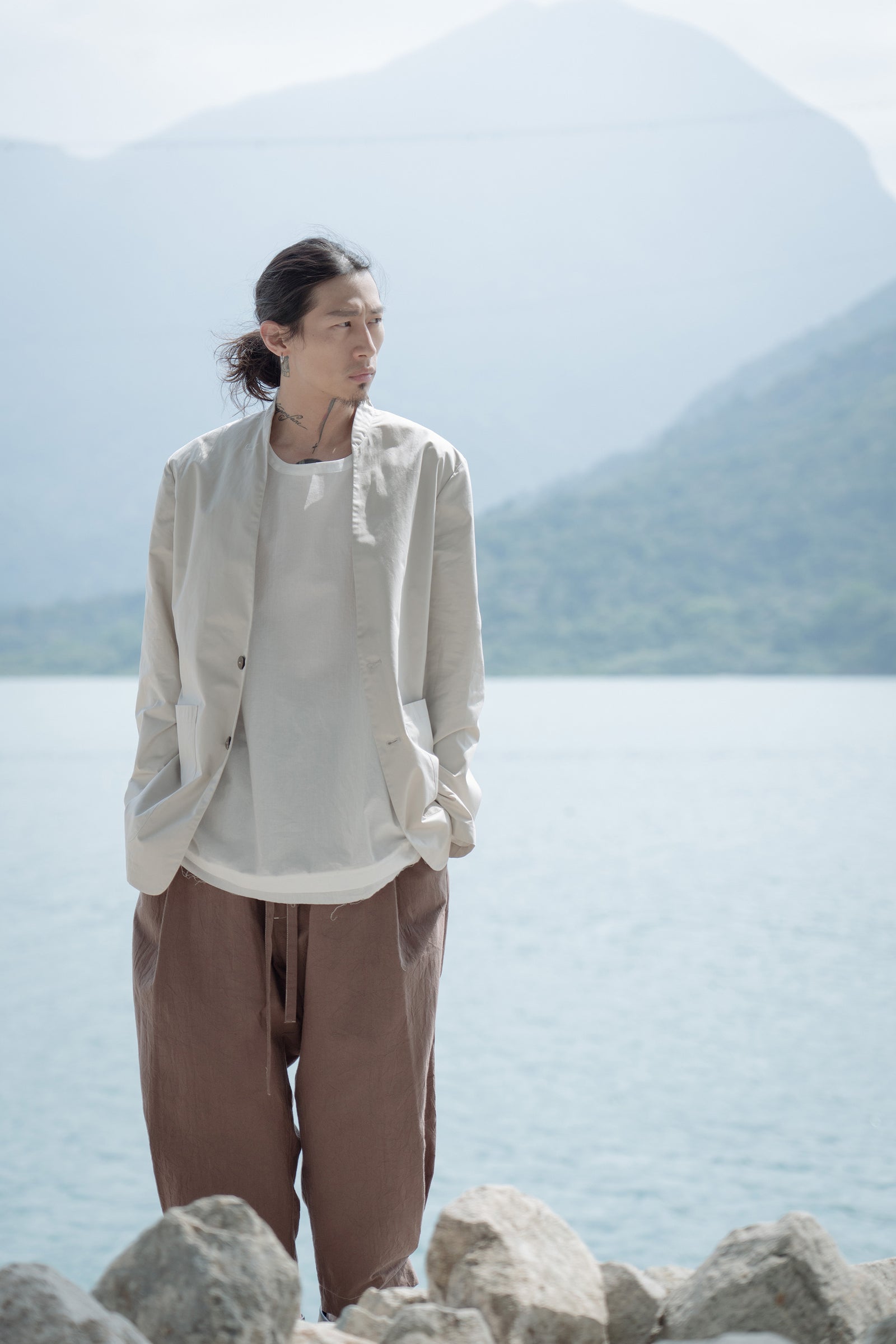 The Safari Jacket - Lime Stone
