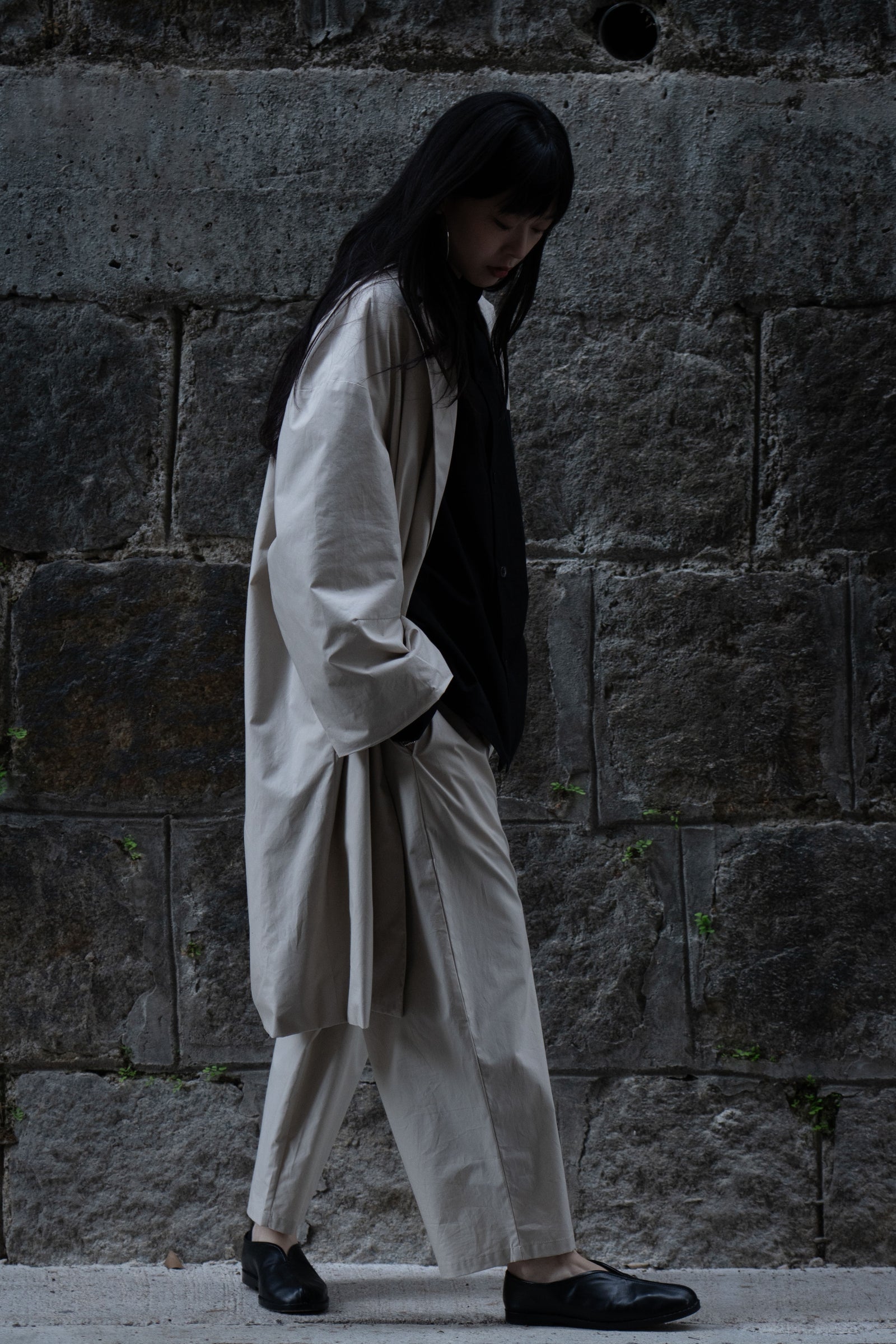 The Easy Drawstring Pants - Beige