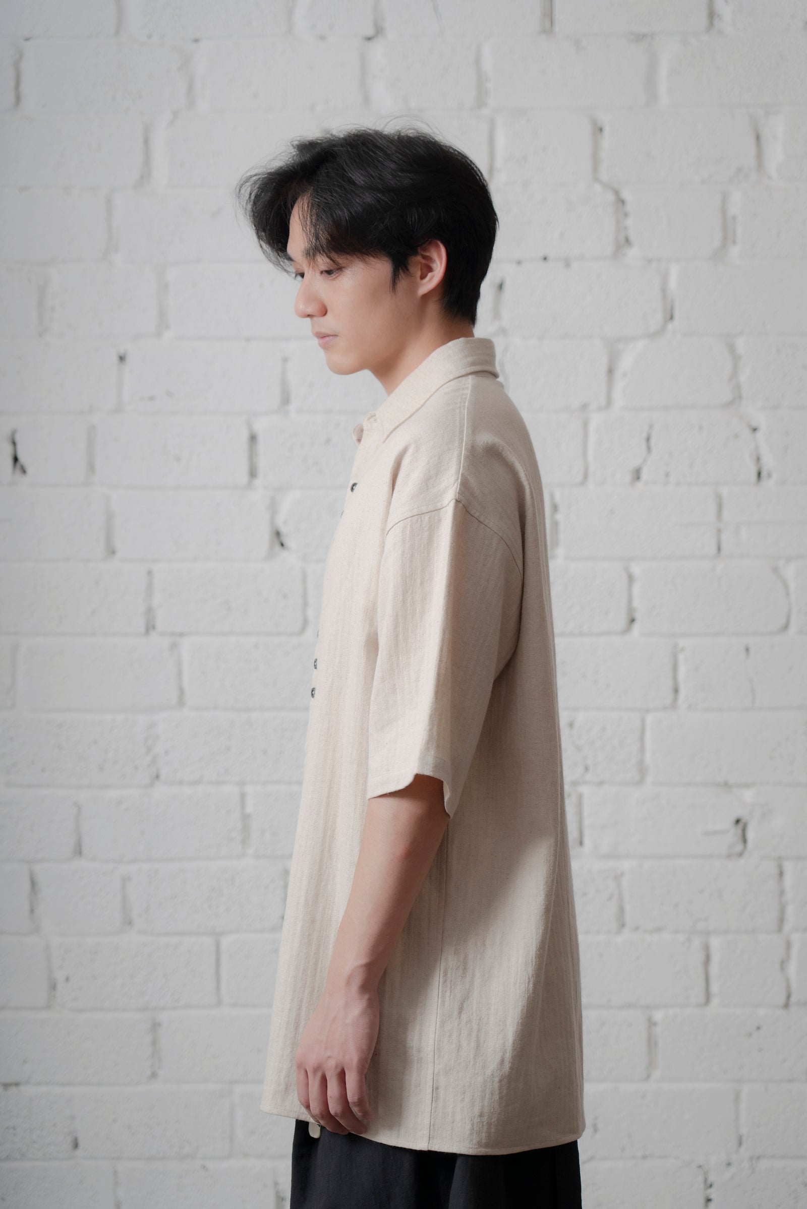 The Linen Capri Shirt - Ecru