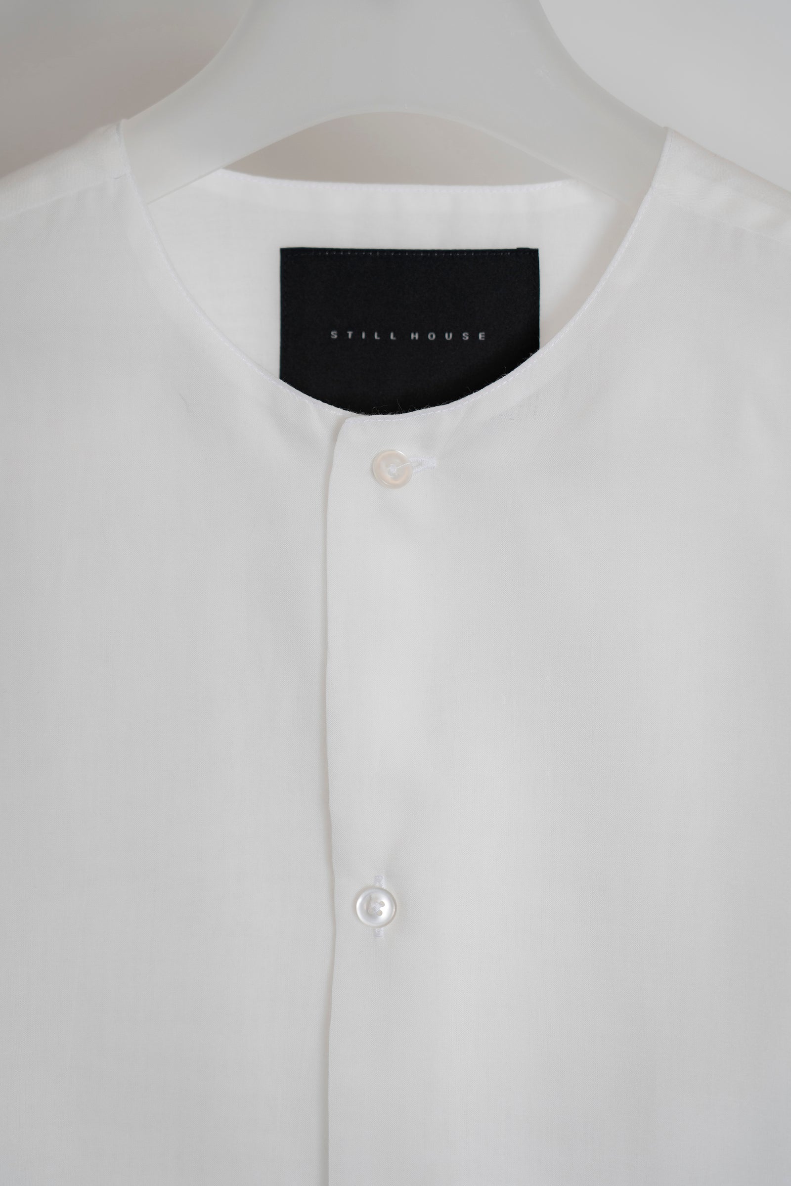 The Collarless Shirt - White