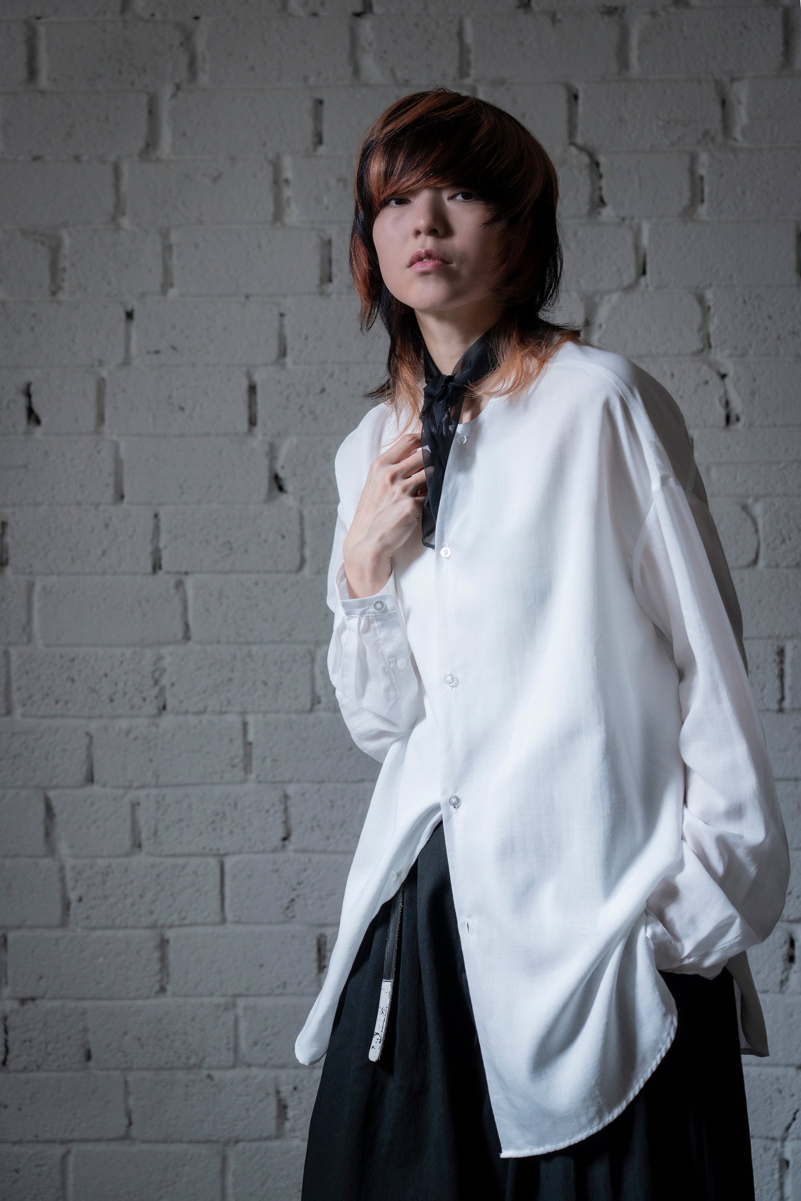 The Collarless Shirt - White