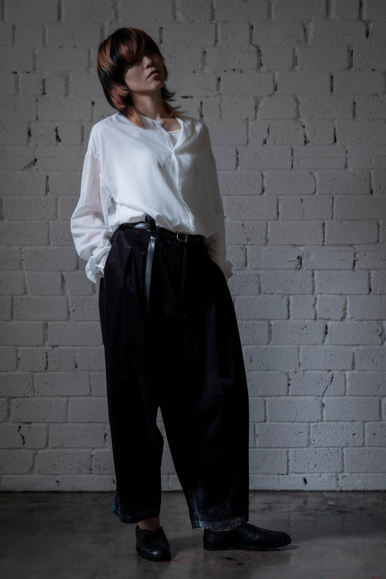 The Collarless Shirt - White