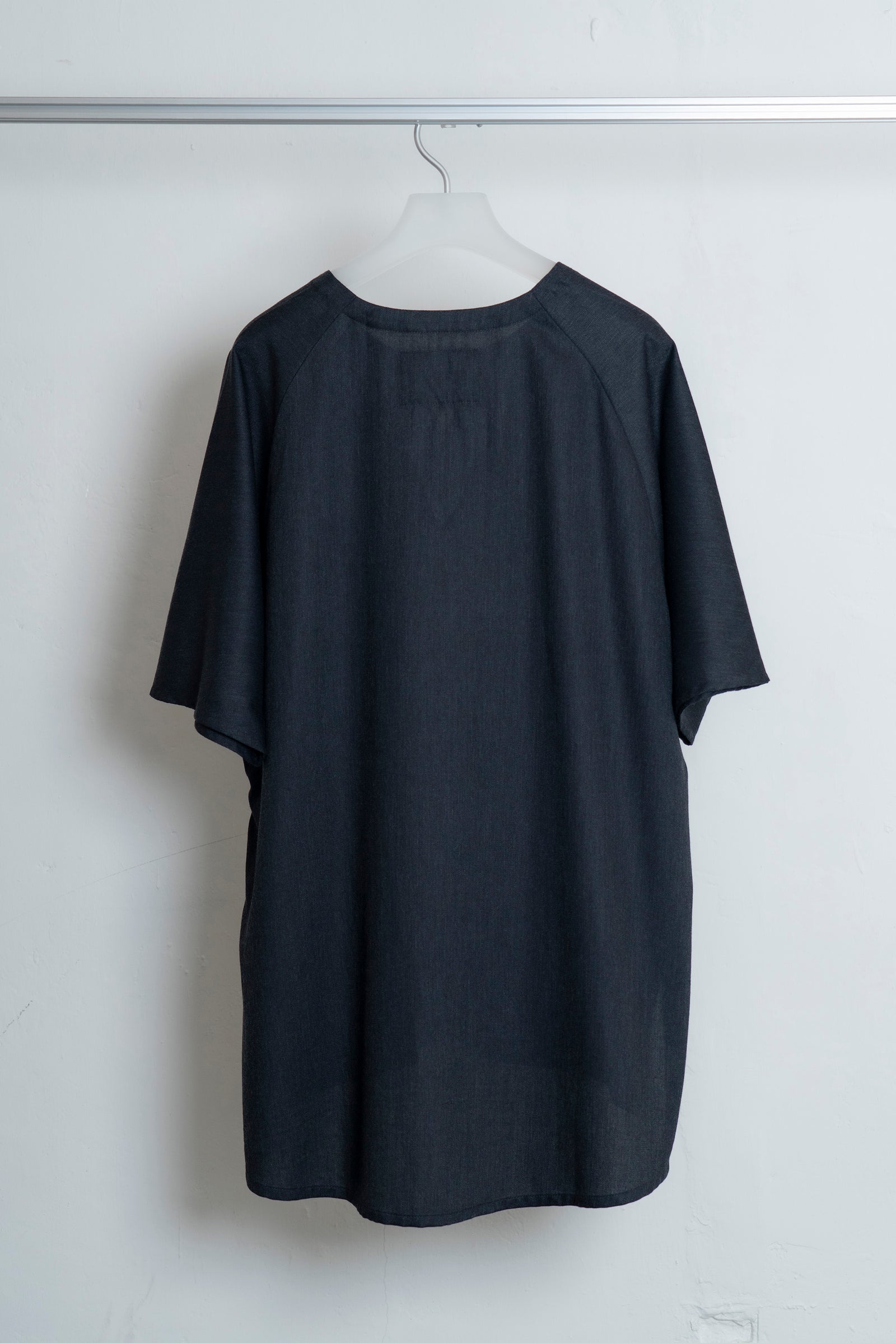 The Split Neck Top - Charcoal