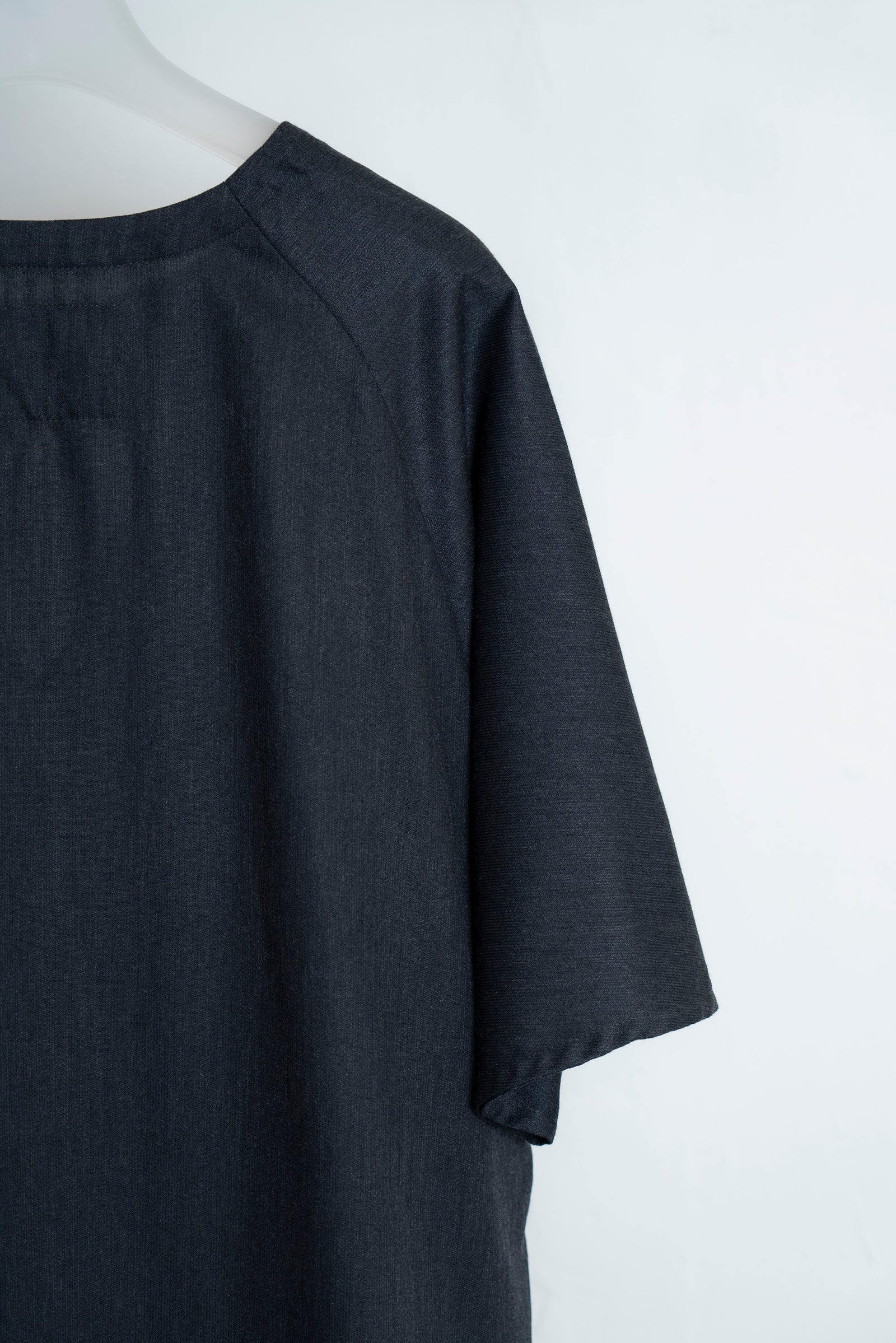 The Split Neck Top - Charcoal