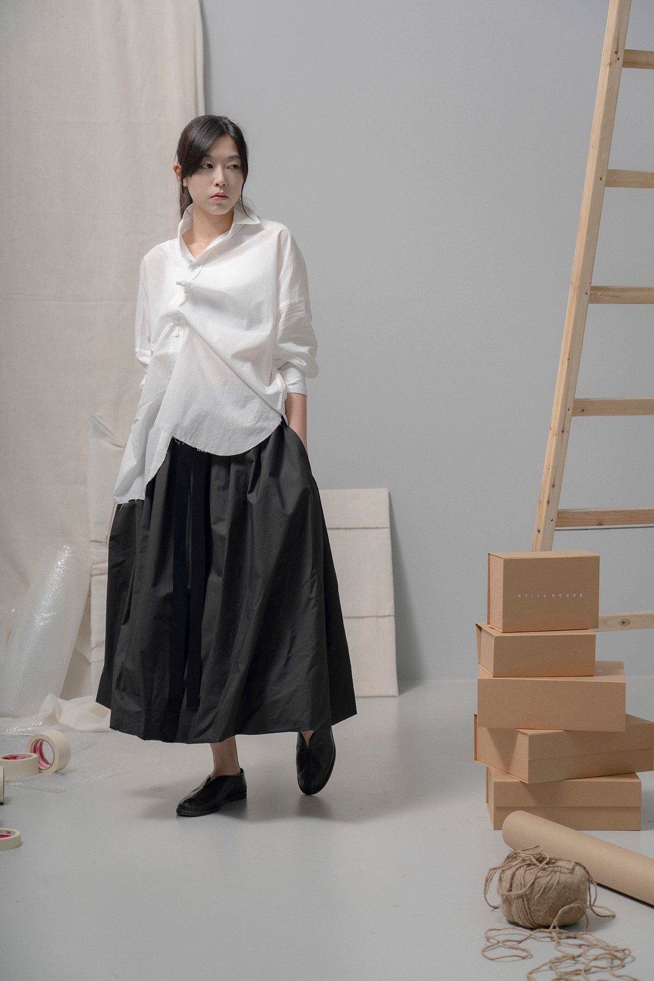 The Ribbon Skirt - Black