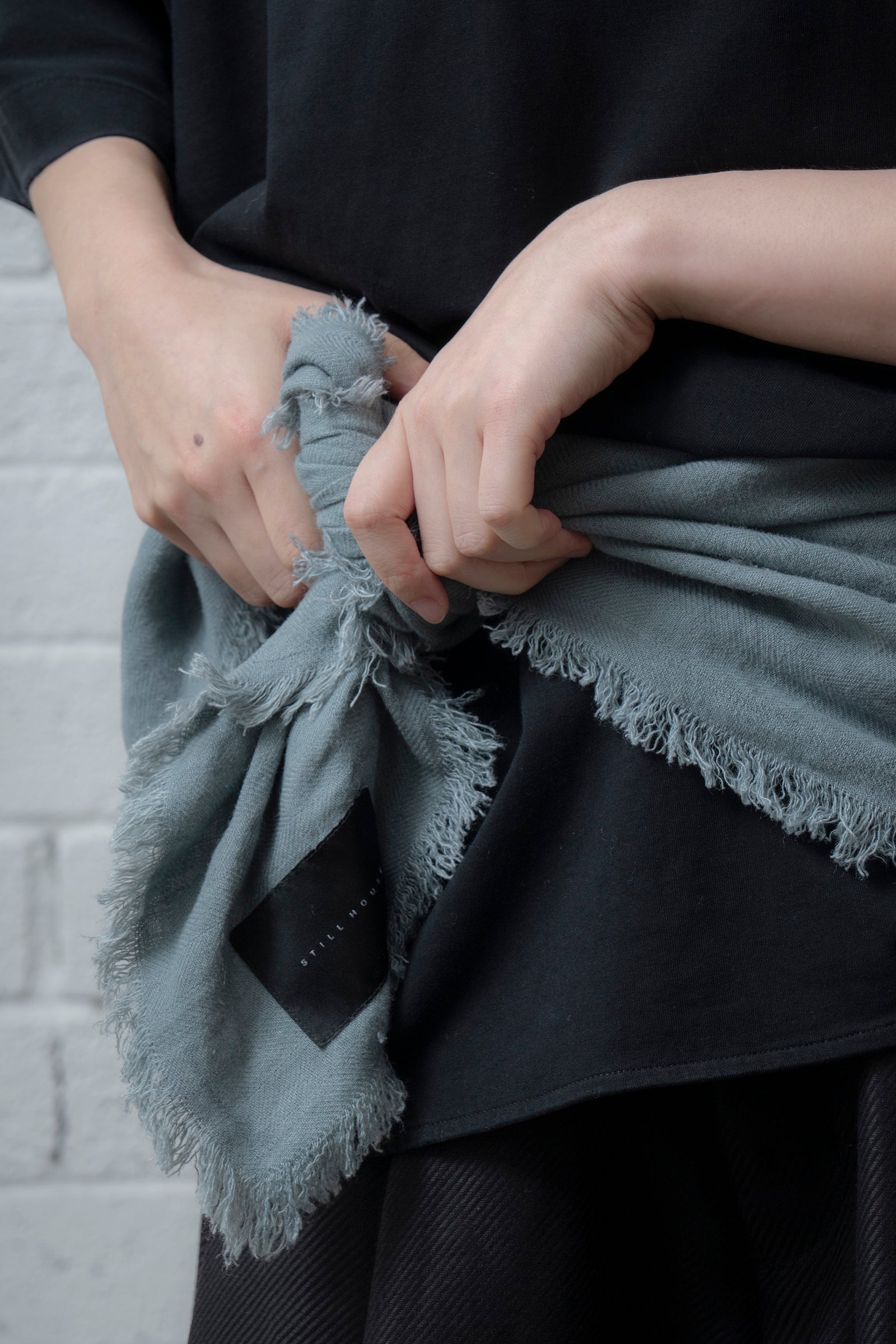 The Linen Scarf - Cloud Blue