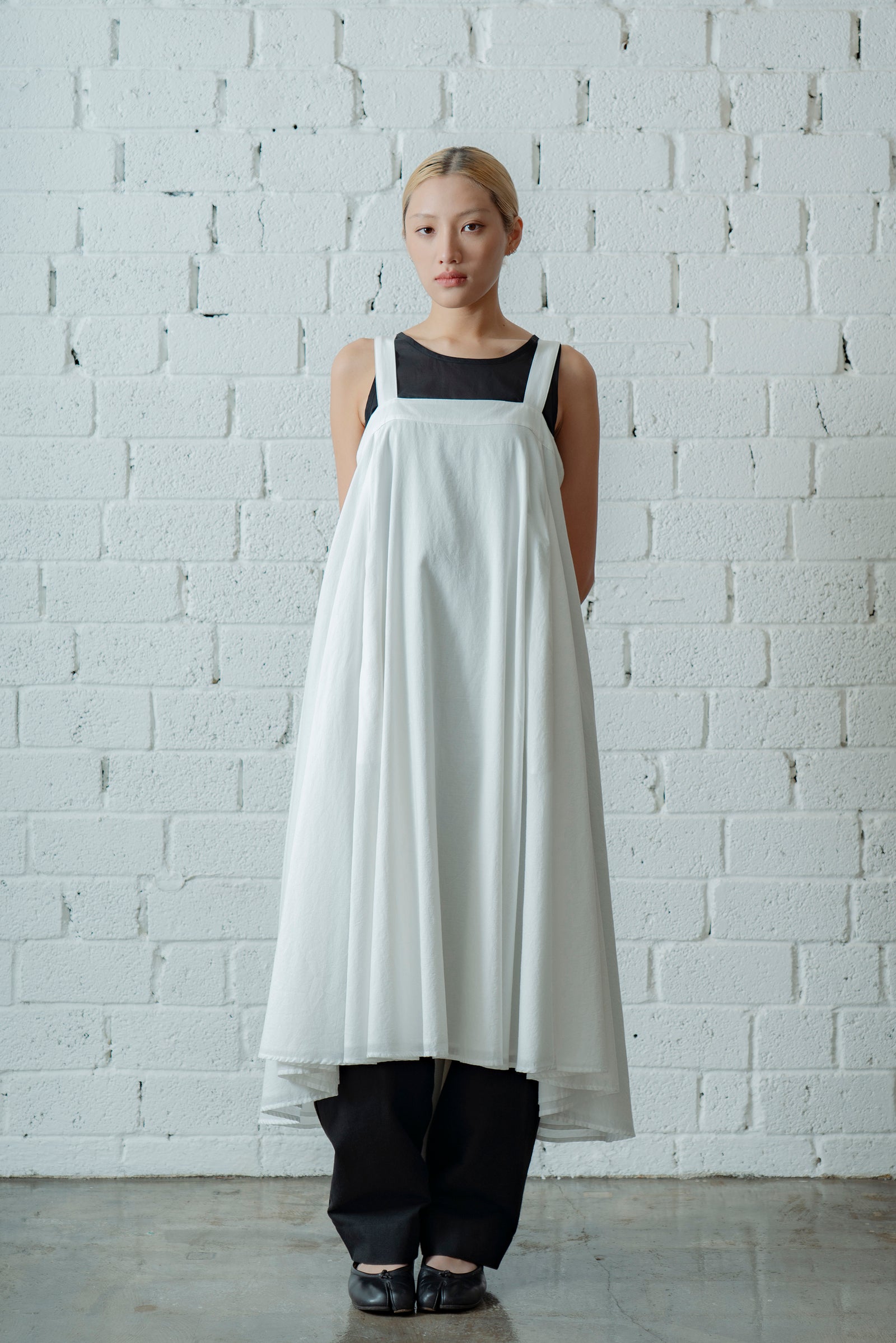 The Suspender Dress - White