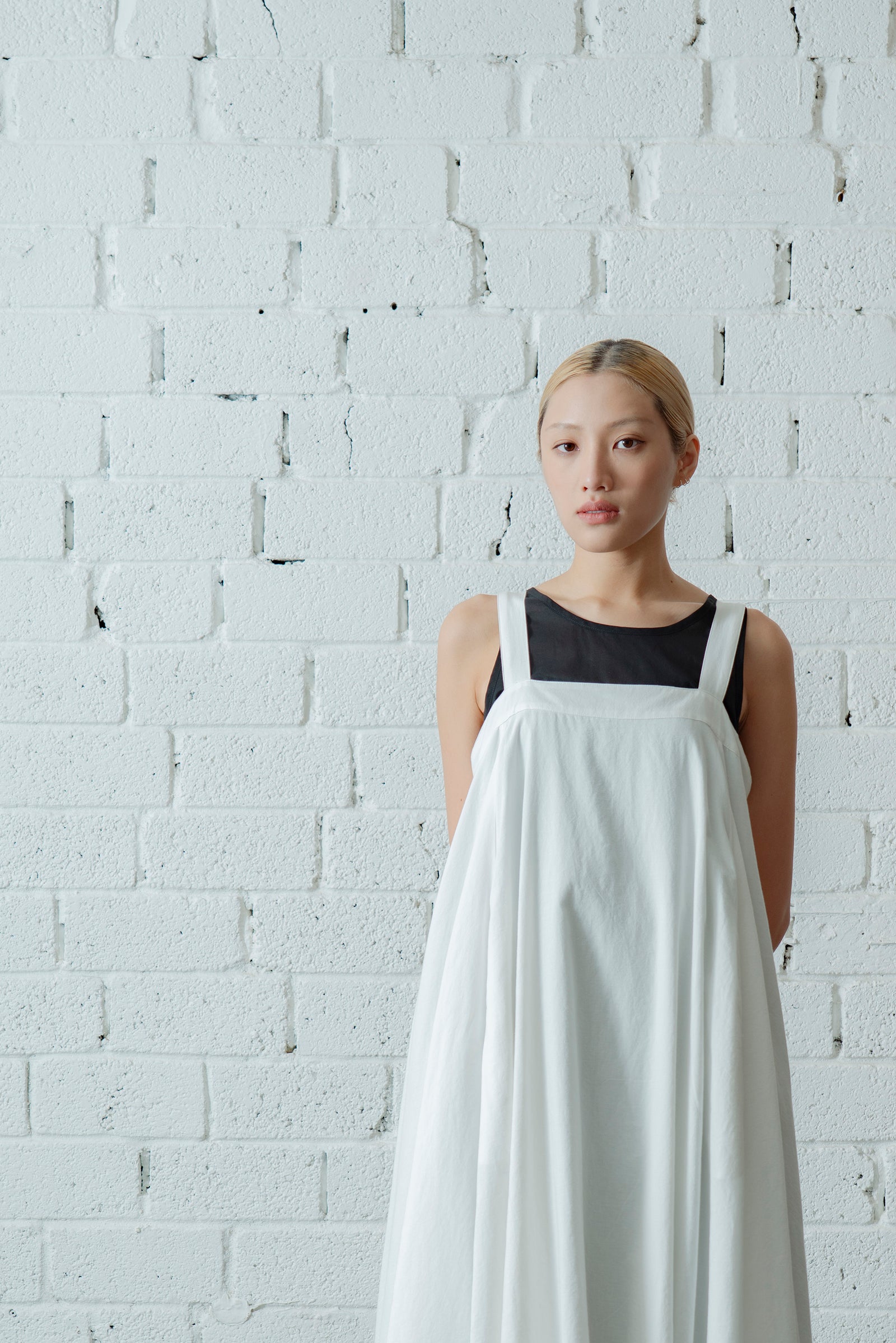 The Suspender Dress - White