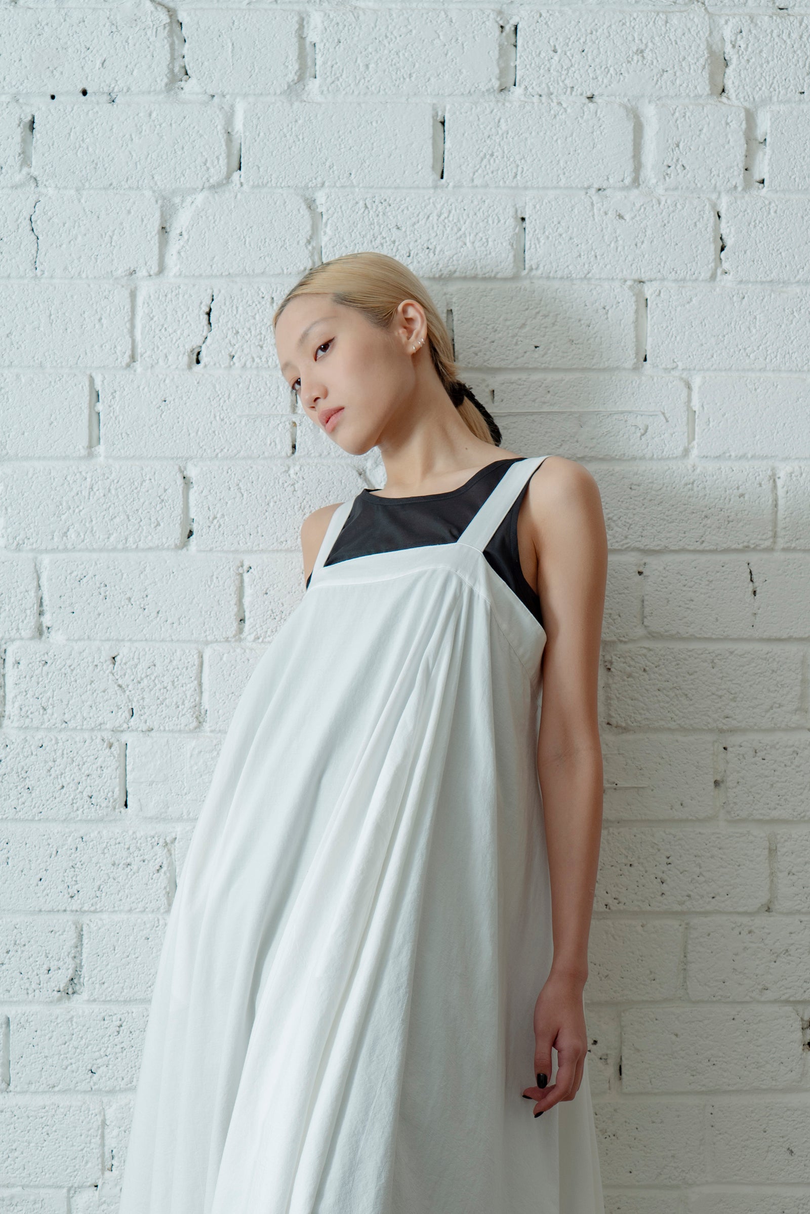 The Suspender Dress - White