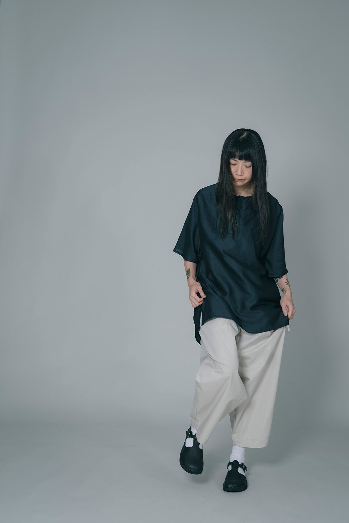The Satin Top - Ink