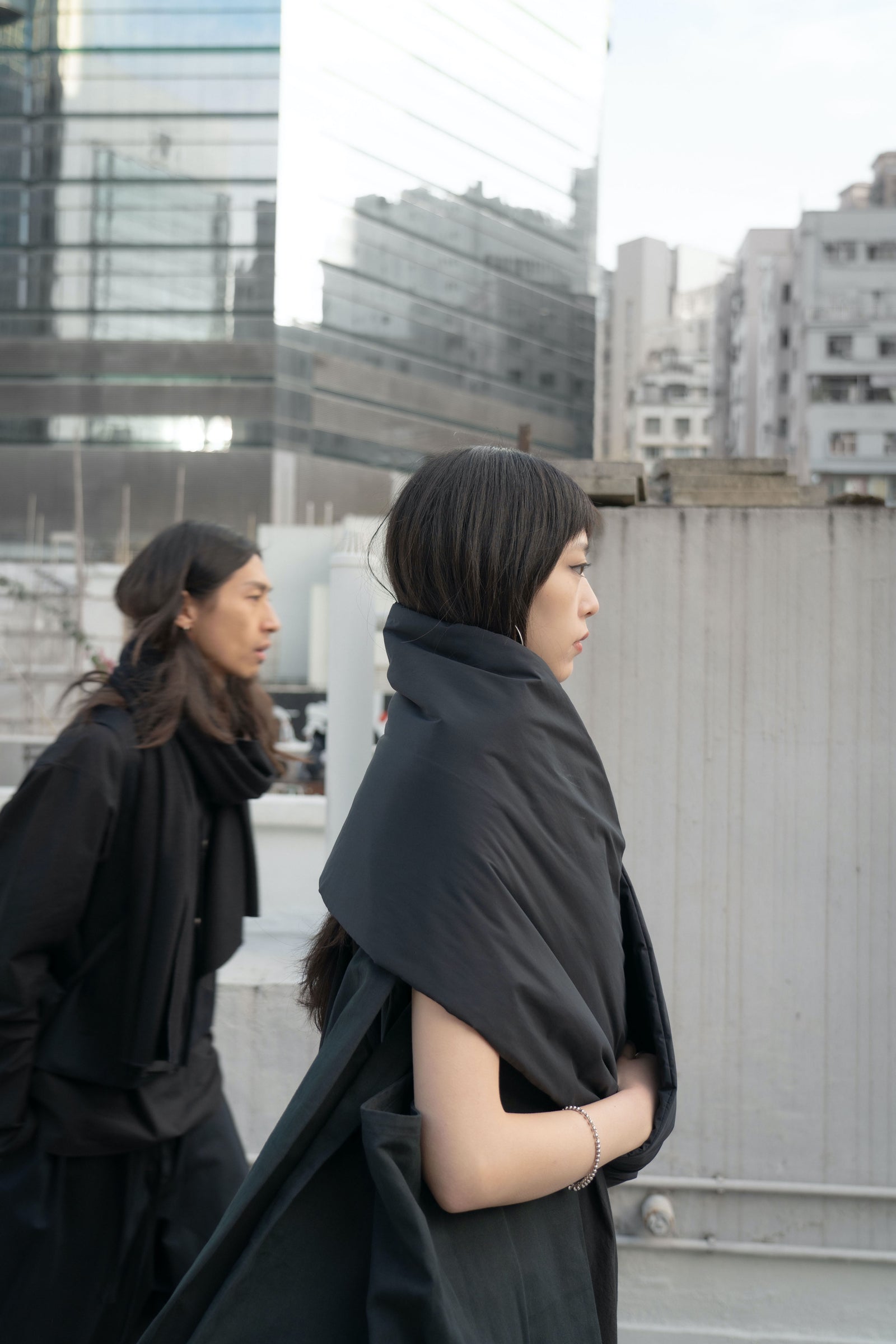 The Quilted Scarf - Black