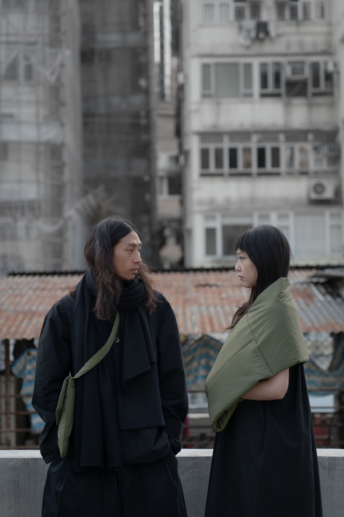 The Quilted Scarf - Military Green