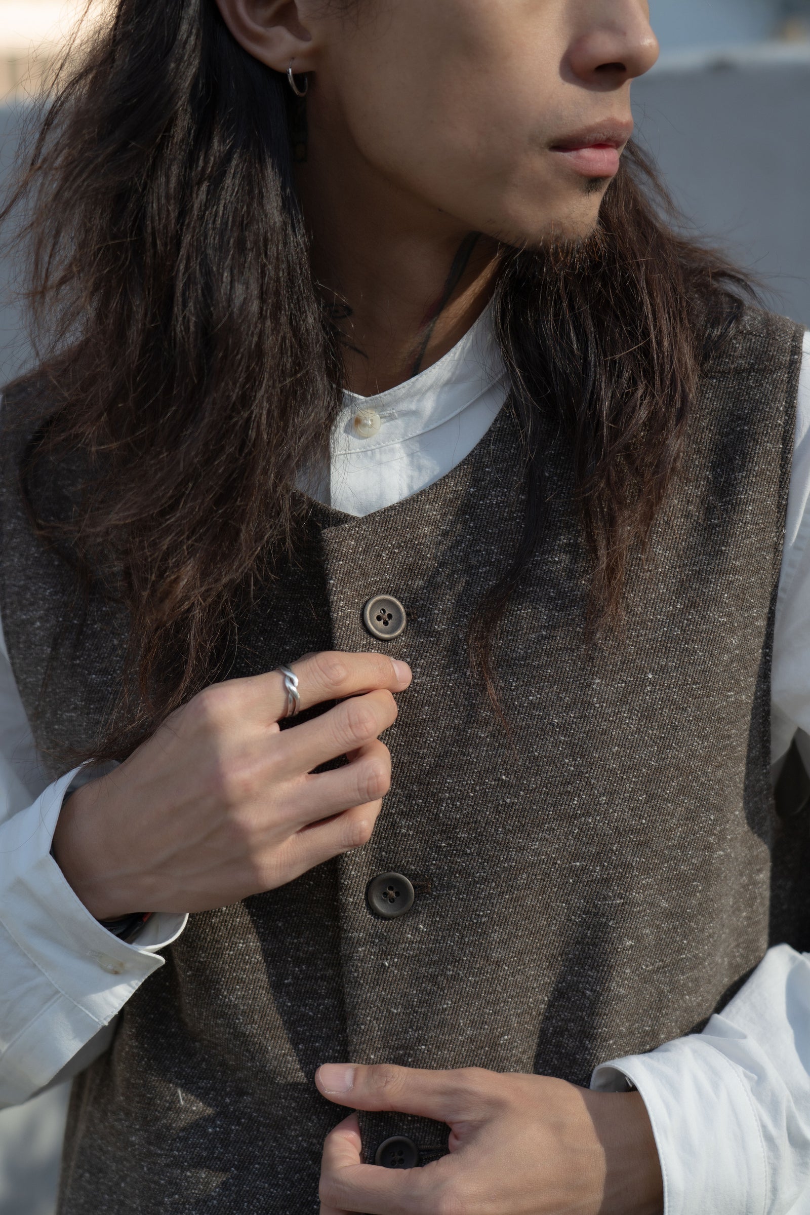 The Gardener Vest - Dark Roasted Coffee