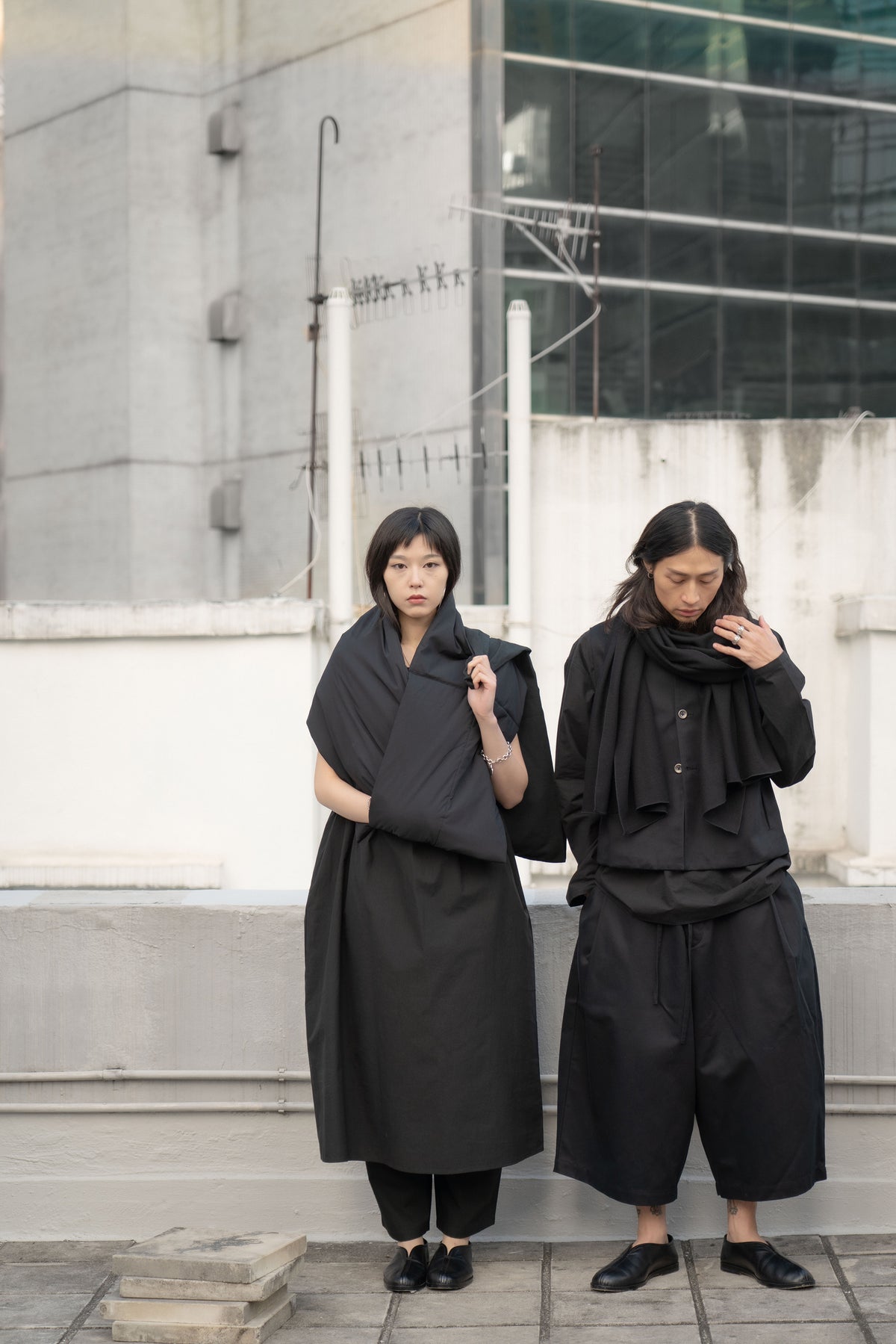 The Quilted Scarf - Black