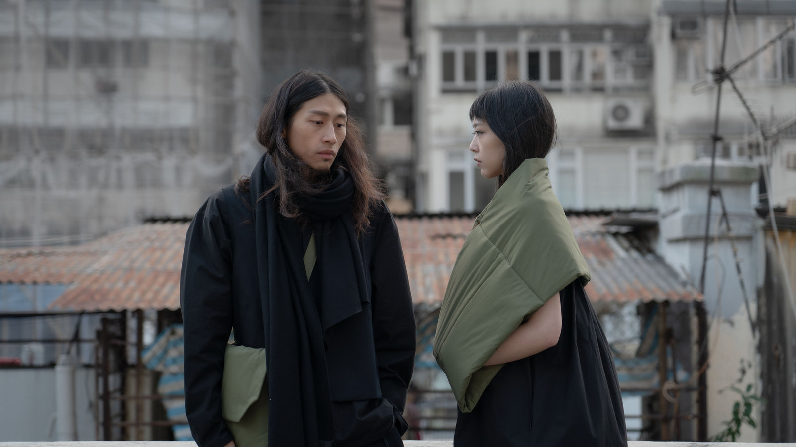 The Quilted Scarf - Military Green