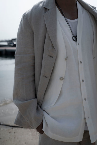 " The Talented Mr. " Linen Shirt - White