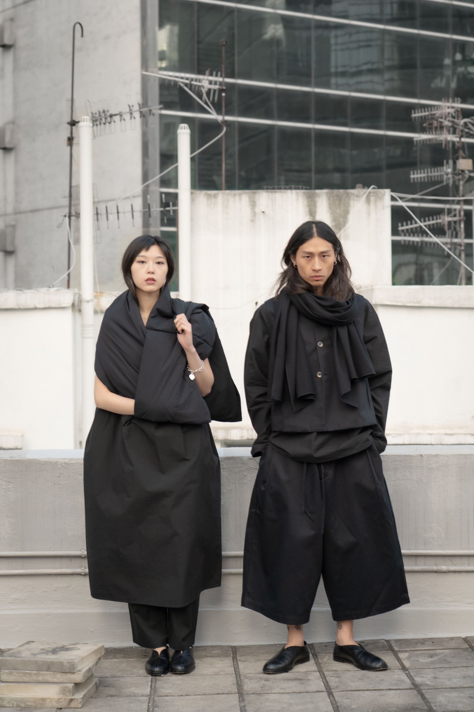 The Quilted Scarf - Black