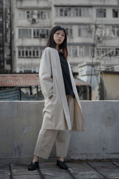The Easy Drawstring Pants - Beige