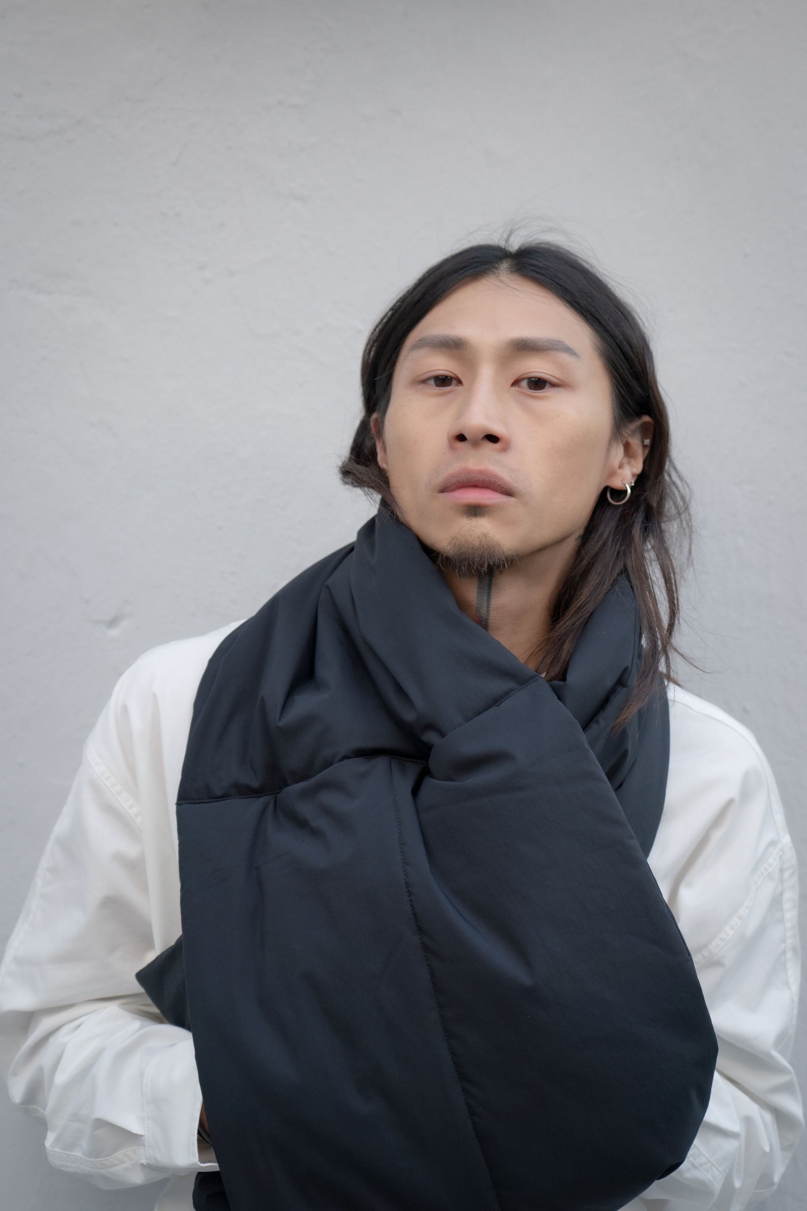 The Quilted Scarf - Black