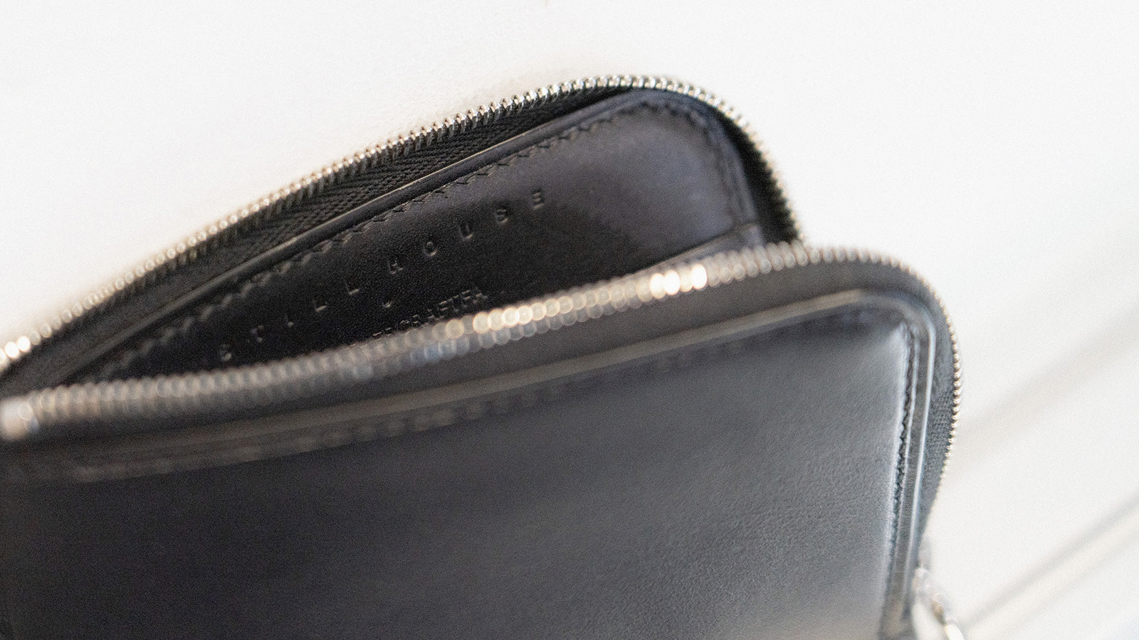 The leather zip wallet