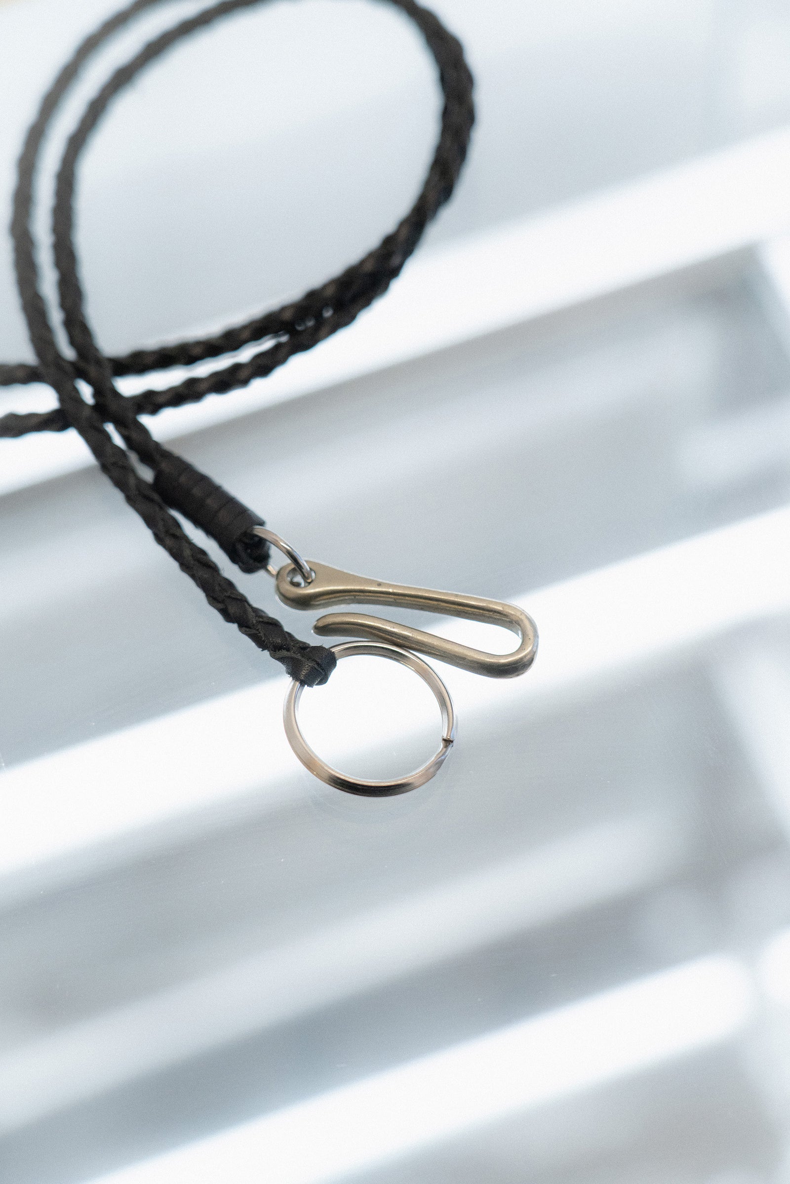 The hand braided leather chain