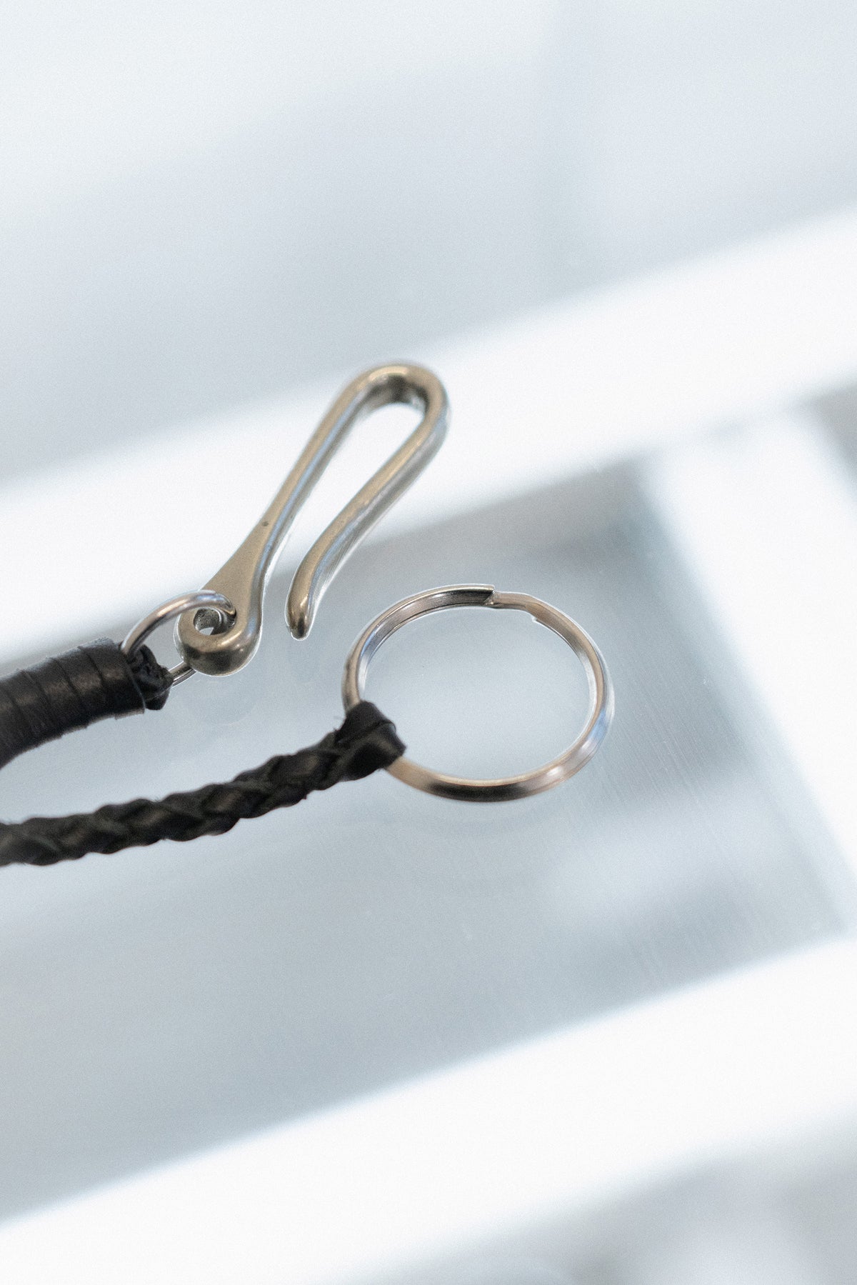 The hand braided leather chain