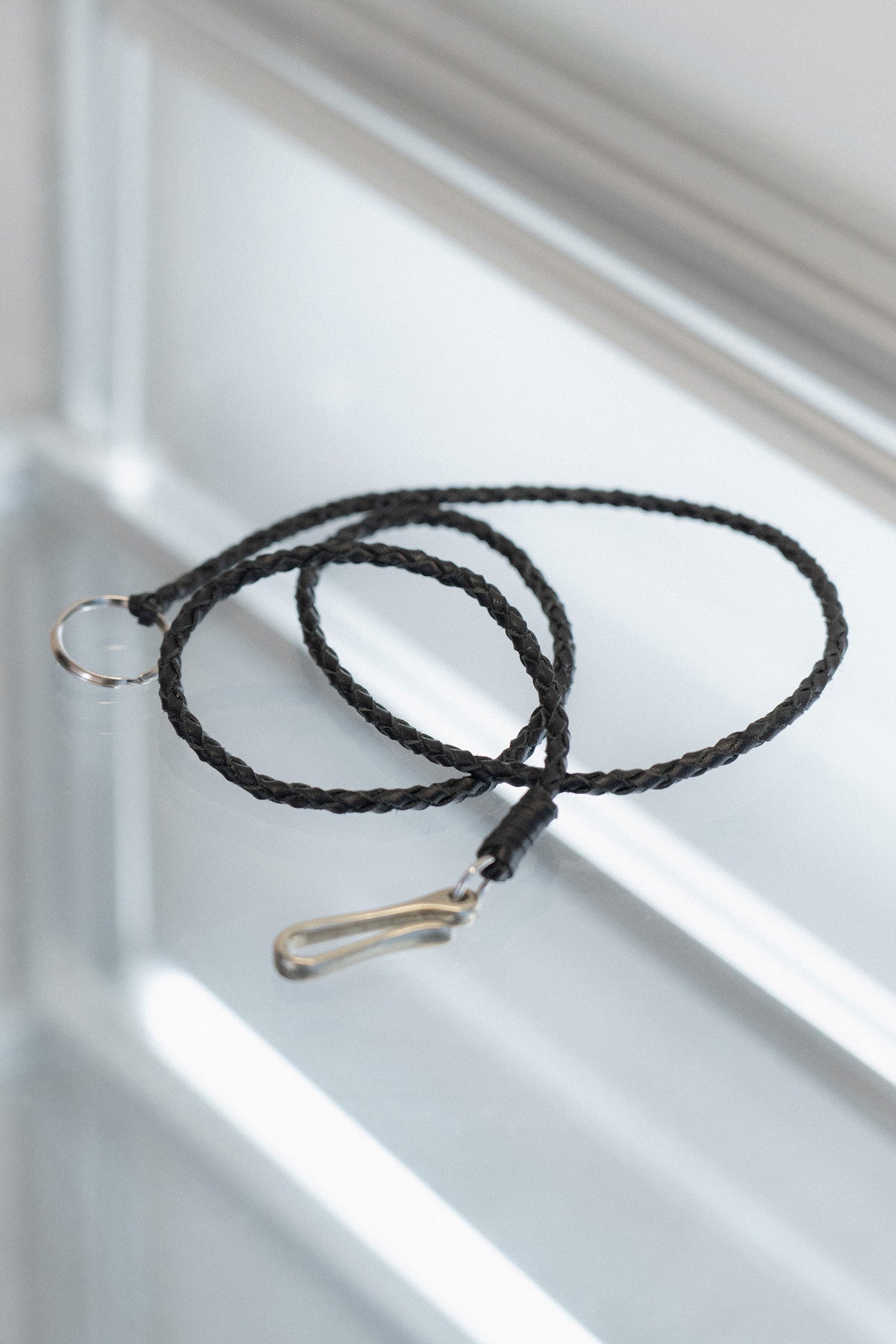 The hand braided leather chain