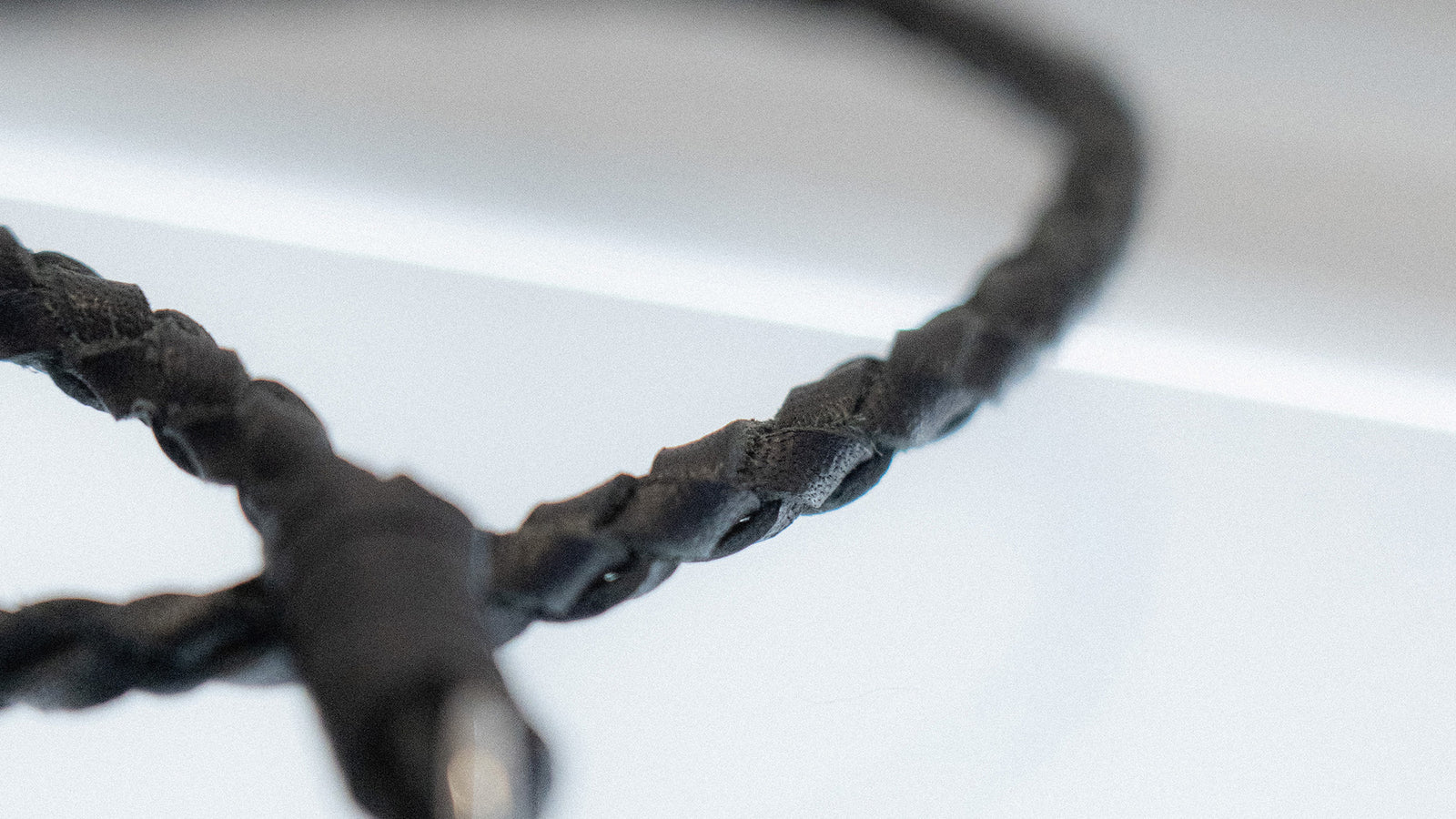 The hand braided leather chain