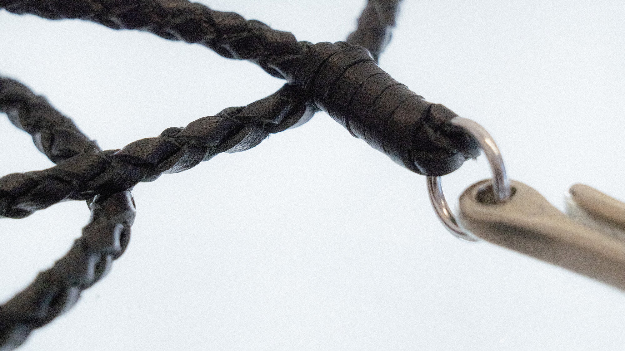 The hand braided leather chain