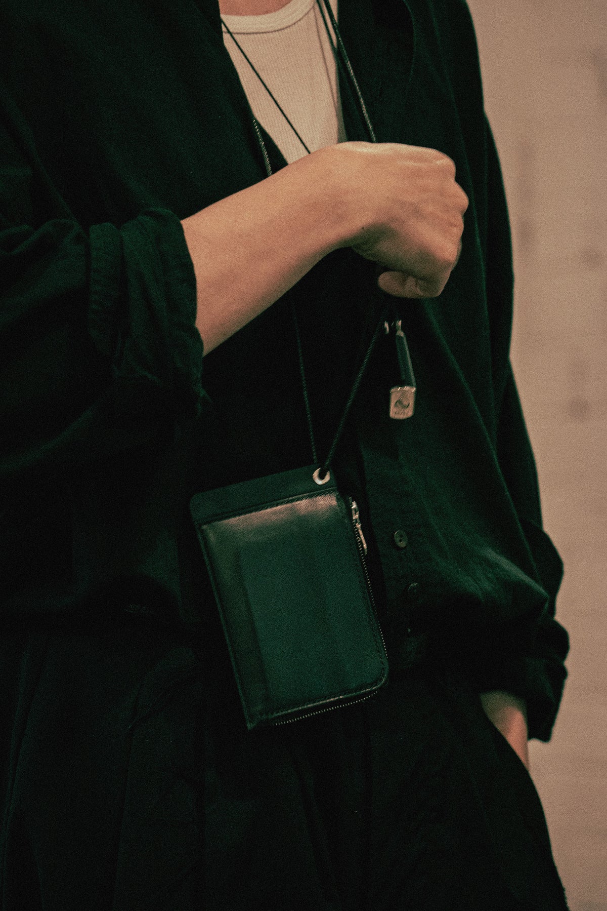 The leather zip wallet