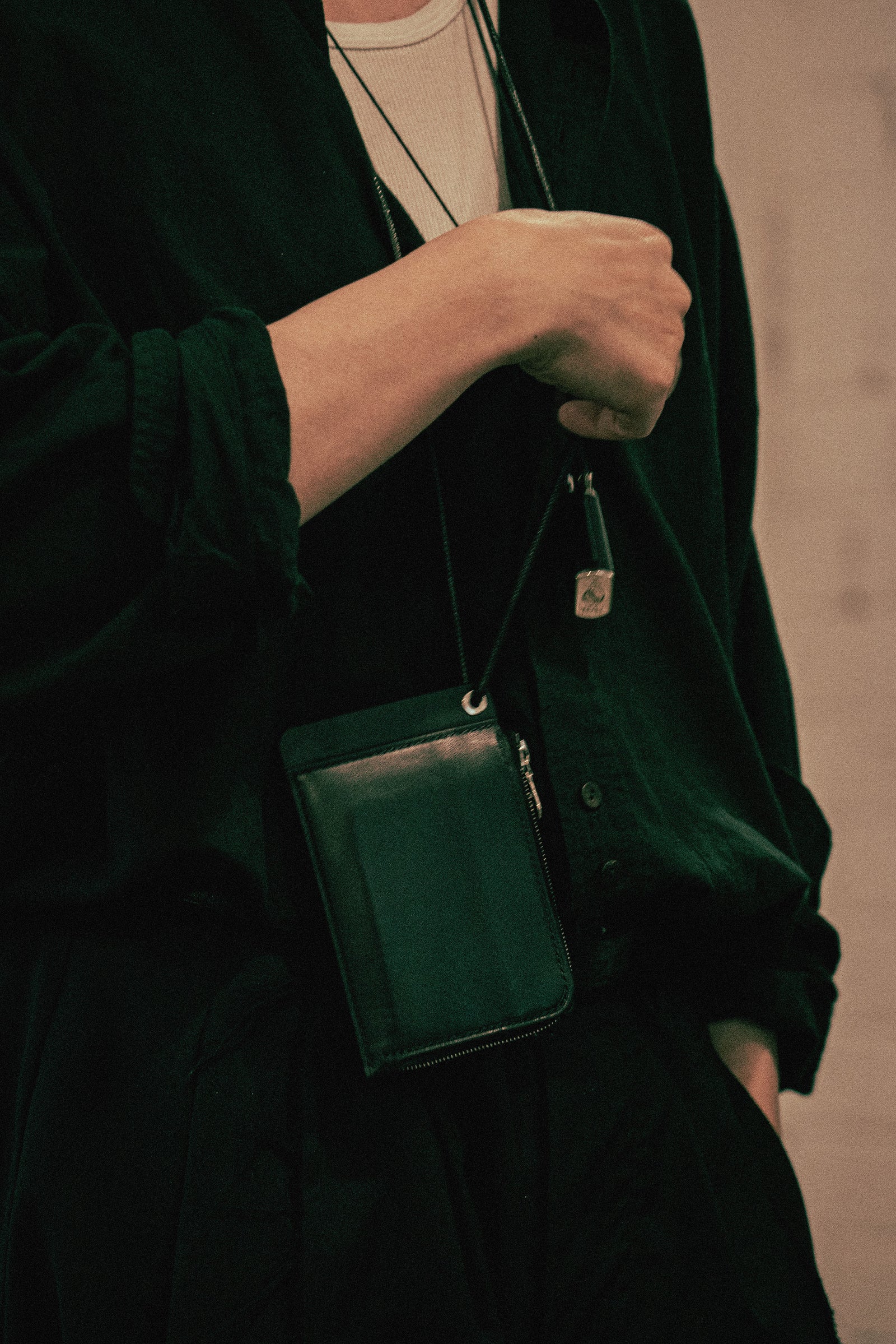 The leather zip wallet