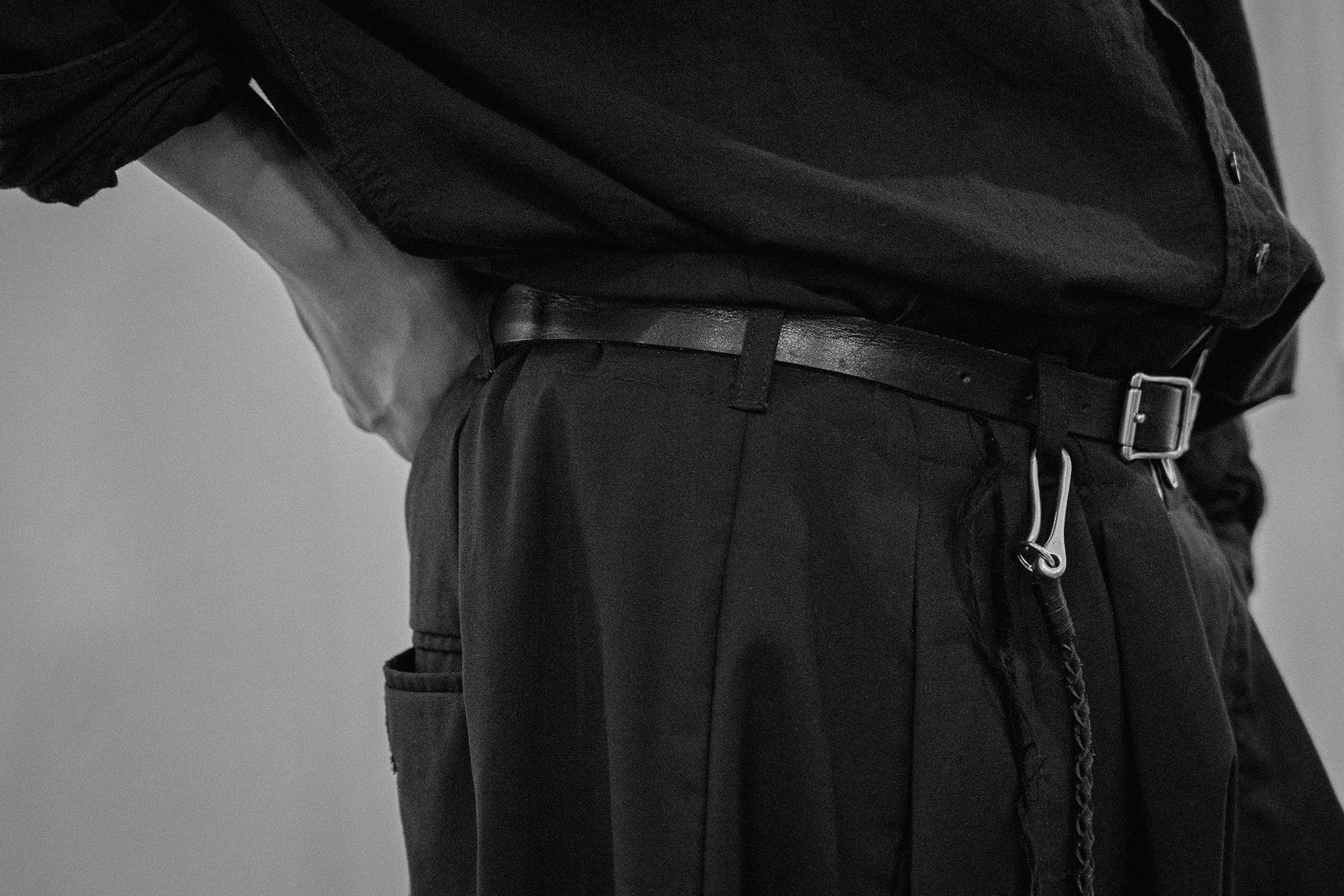 The hand braided leather chain