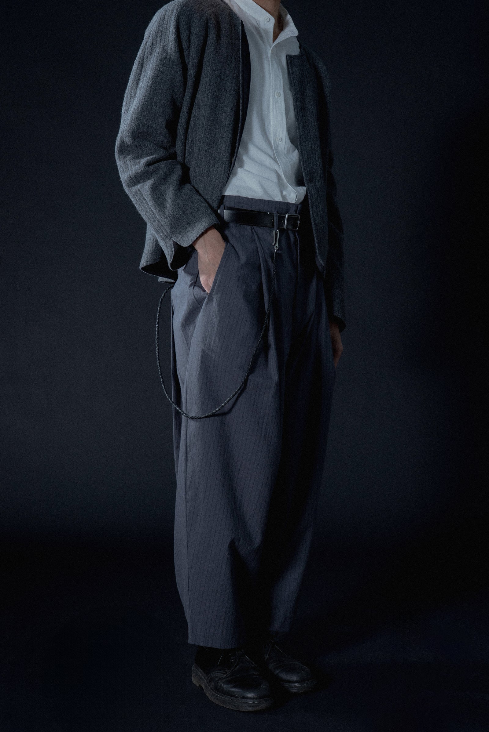 The hand braided leather chain