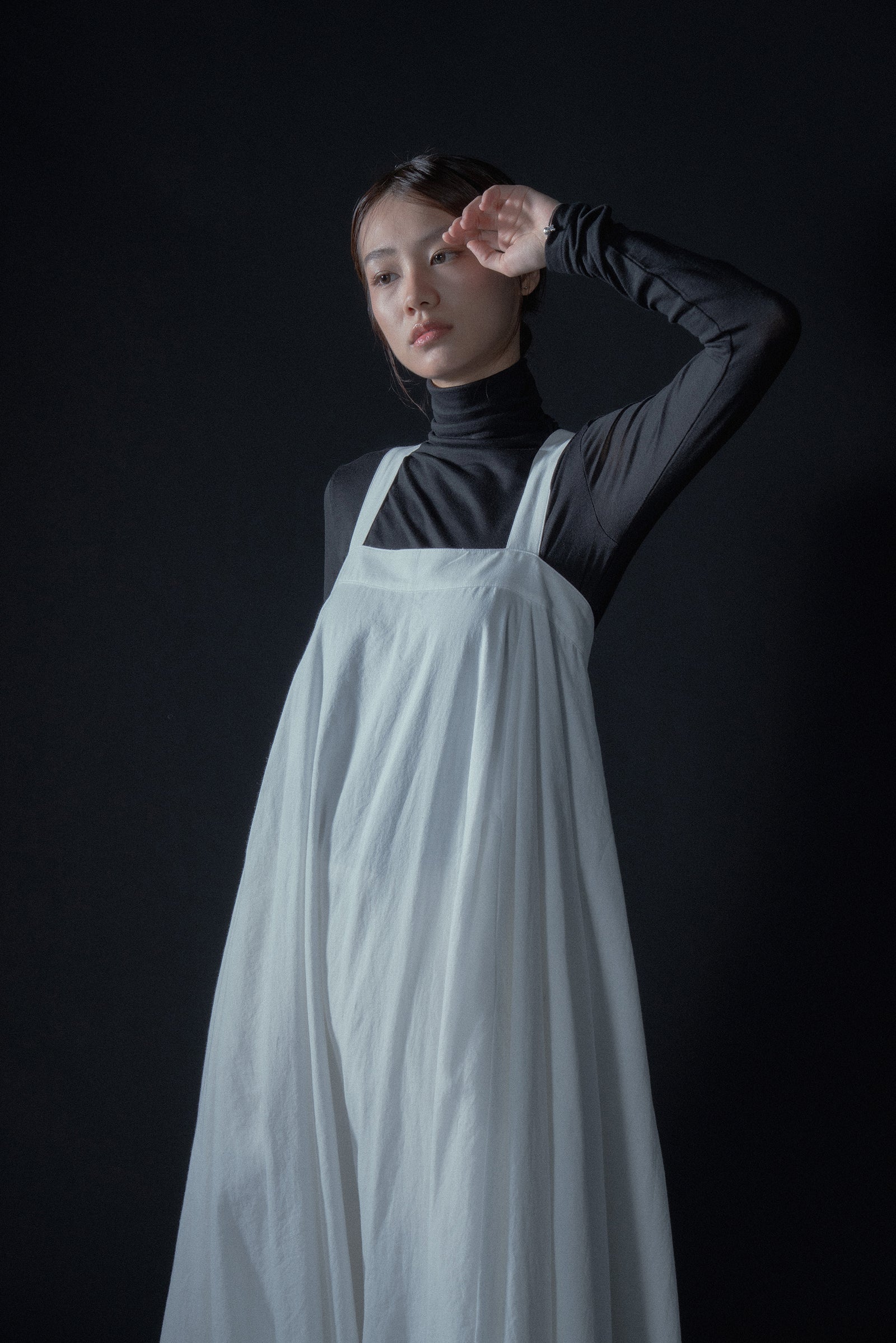 The Suspender Dress - White