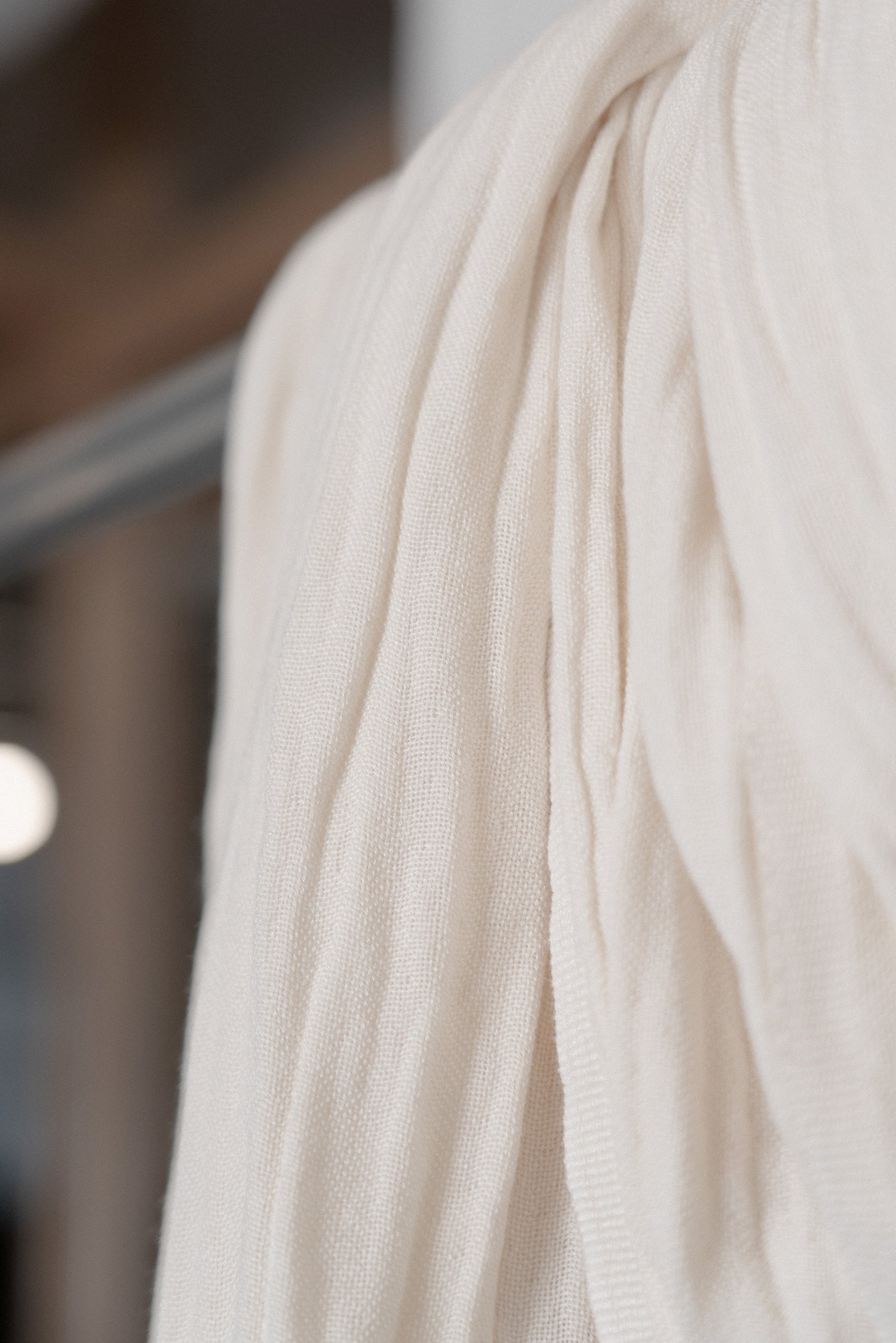 The Baby Cotton Scarf - Ecru