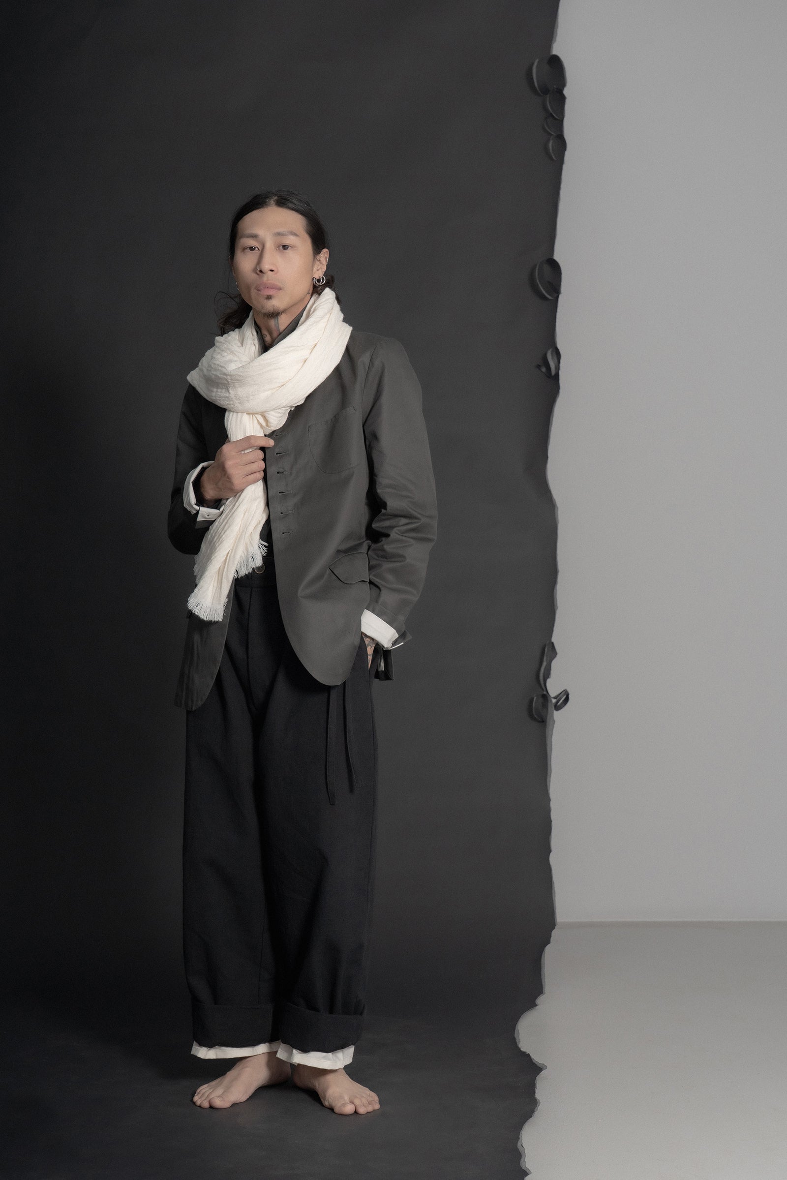 The Baby Cotton Scarf - Ecru