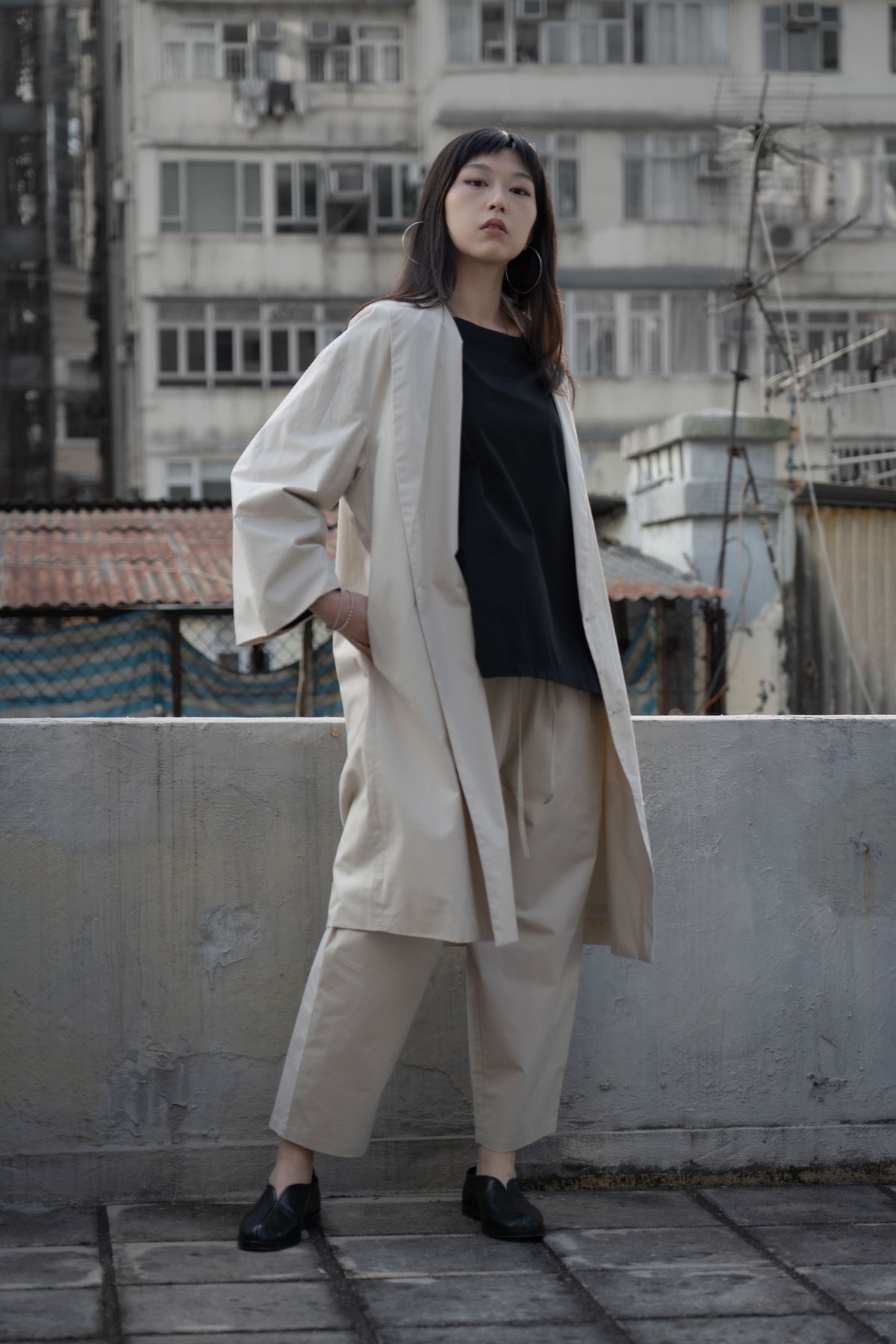 The Easy Drawstring Pants - Beige