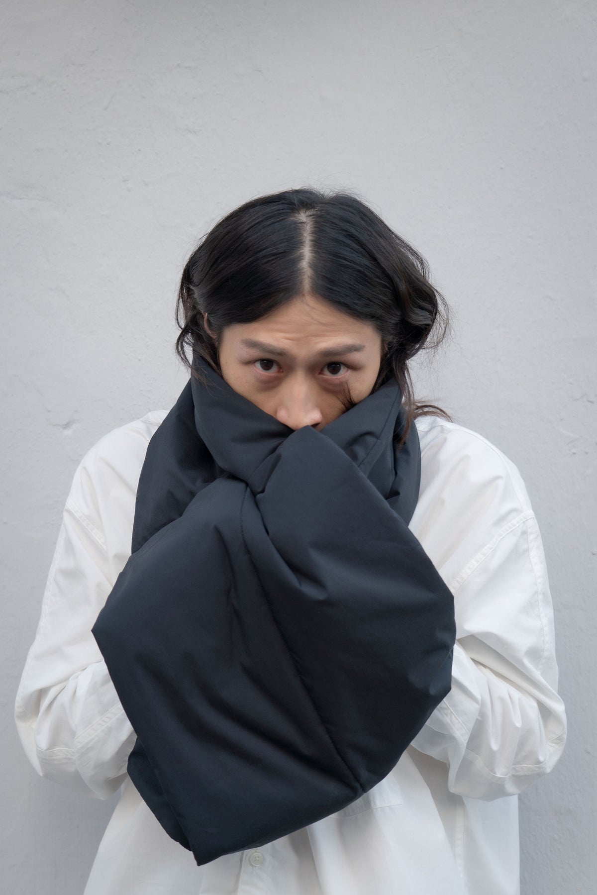 The Quilted Scarf - Black