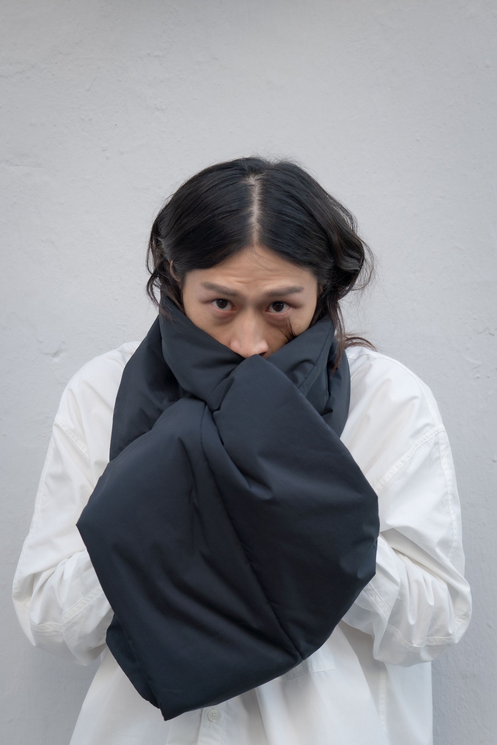 The Quilted Scarf - Black