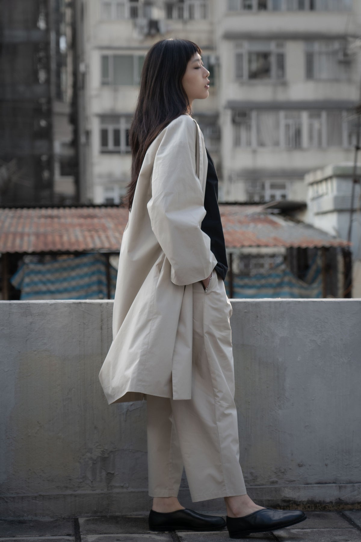 The Easy Drawstring Pants - Beige