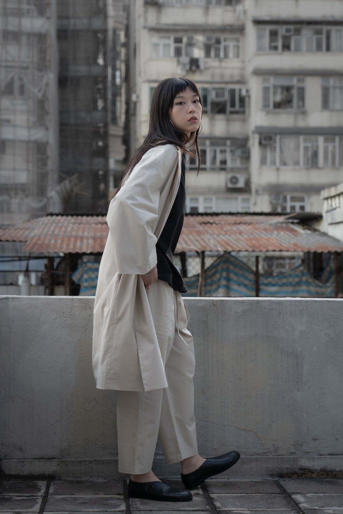 The Easy Drawstring Pants - Beige