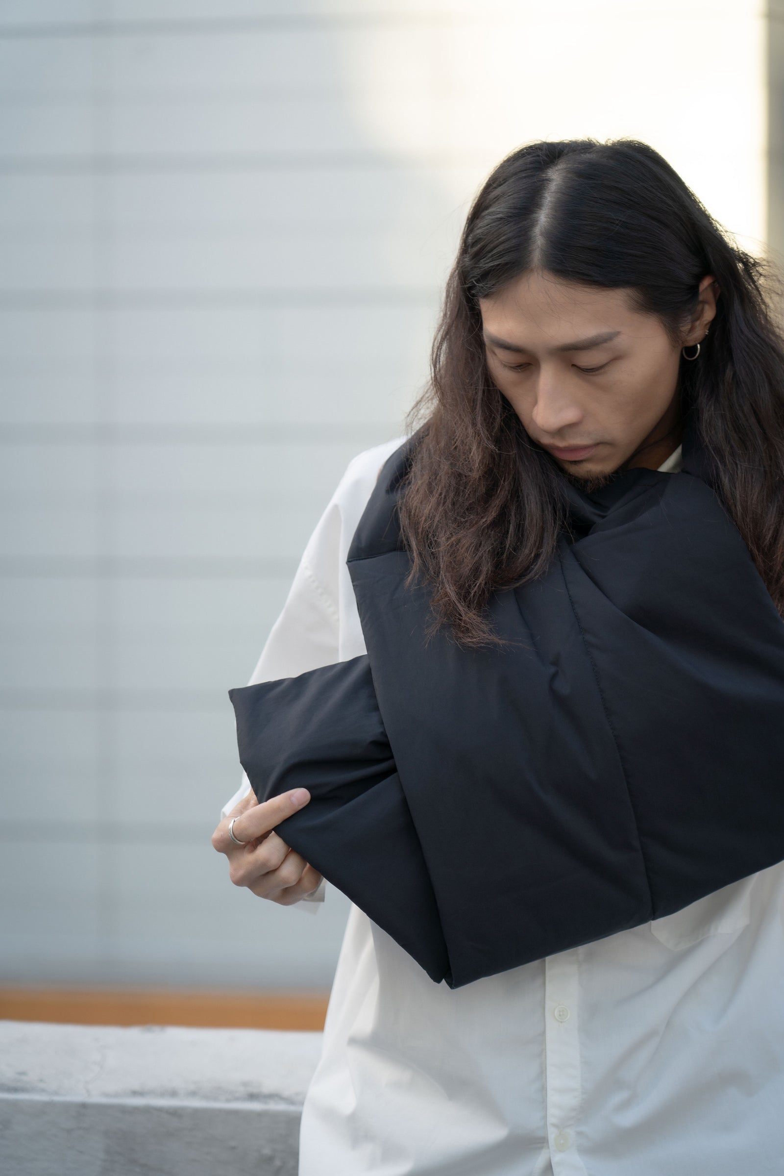 The Quilted Scarf - Black