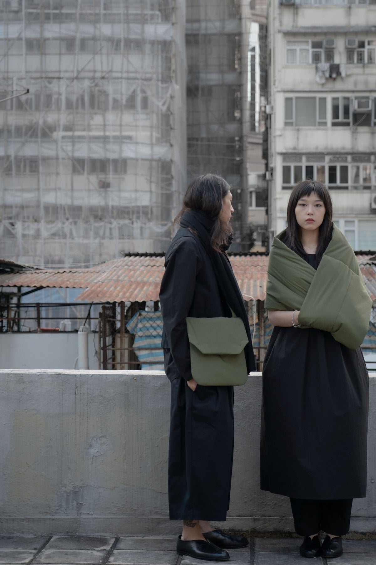 The Padded Pouch Bag- Military Green